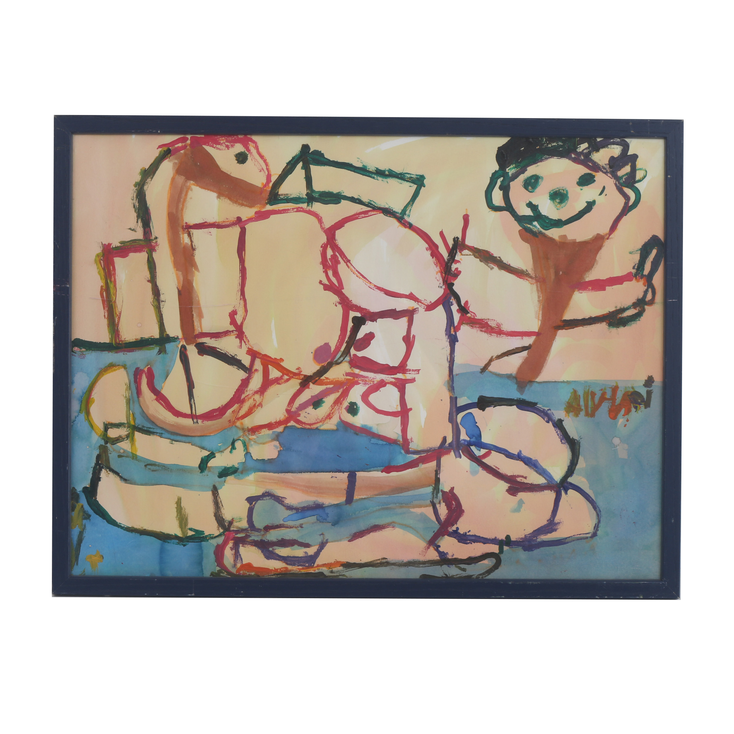 Annie Titchener 2008 Acrylic Painting on Paper "Untitled"