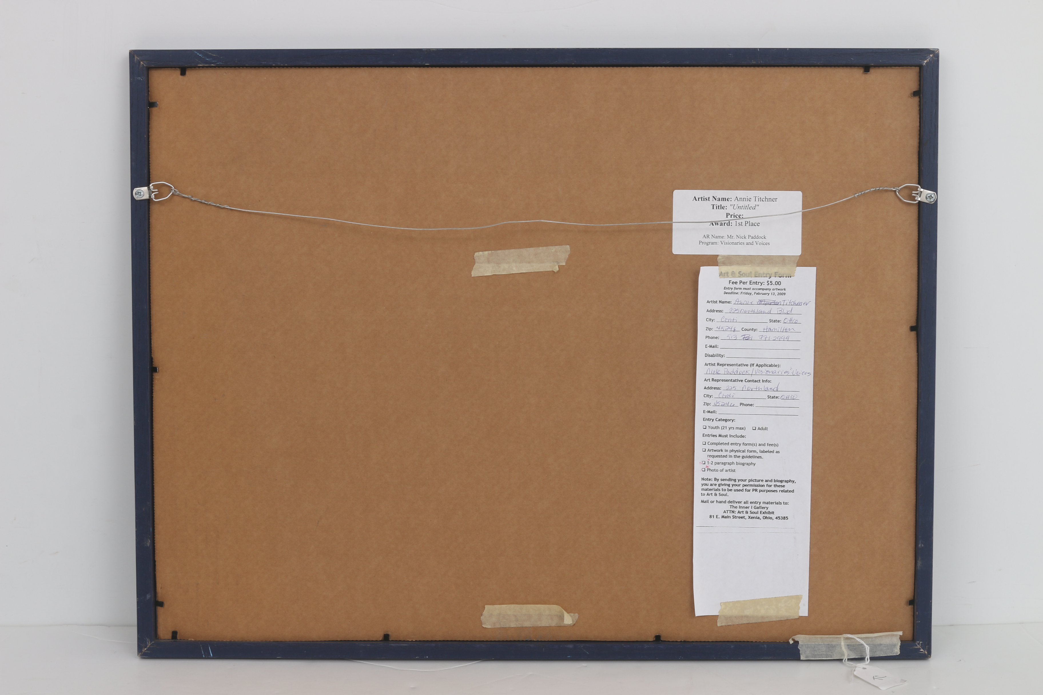 Annie Titchener 2008 Acrylic Painting on Paper "Untitled"