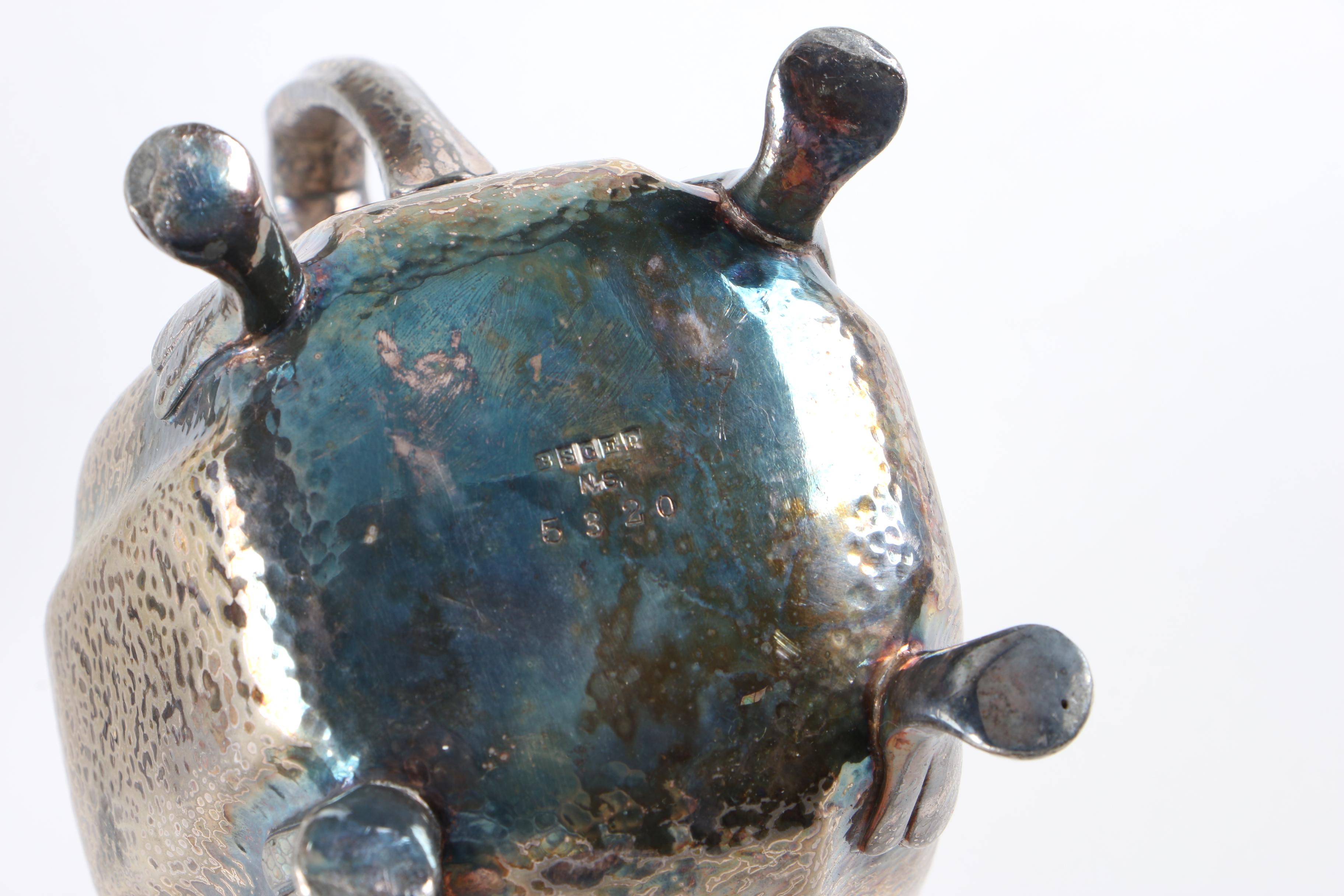 Barbour Silver Co. Silver Plate Hammer-Textured Tea and Coffee Set