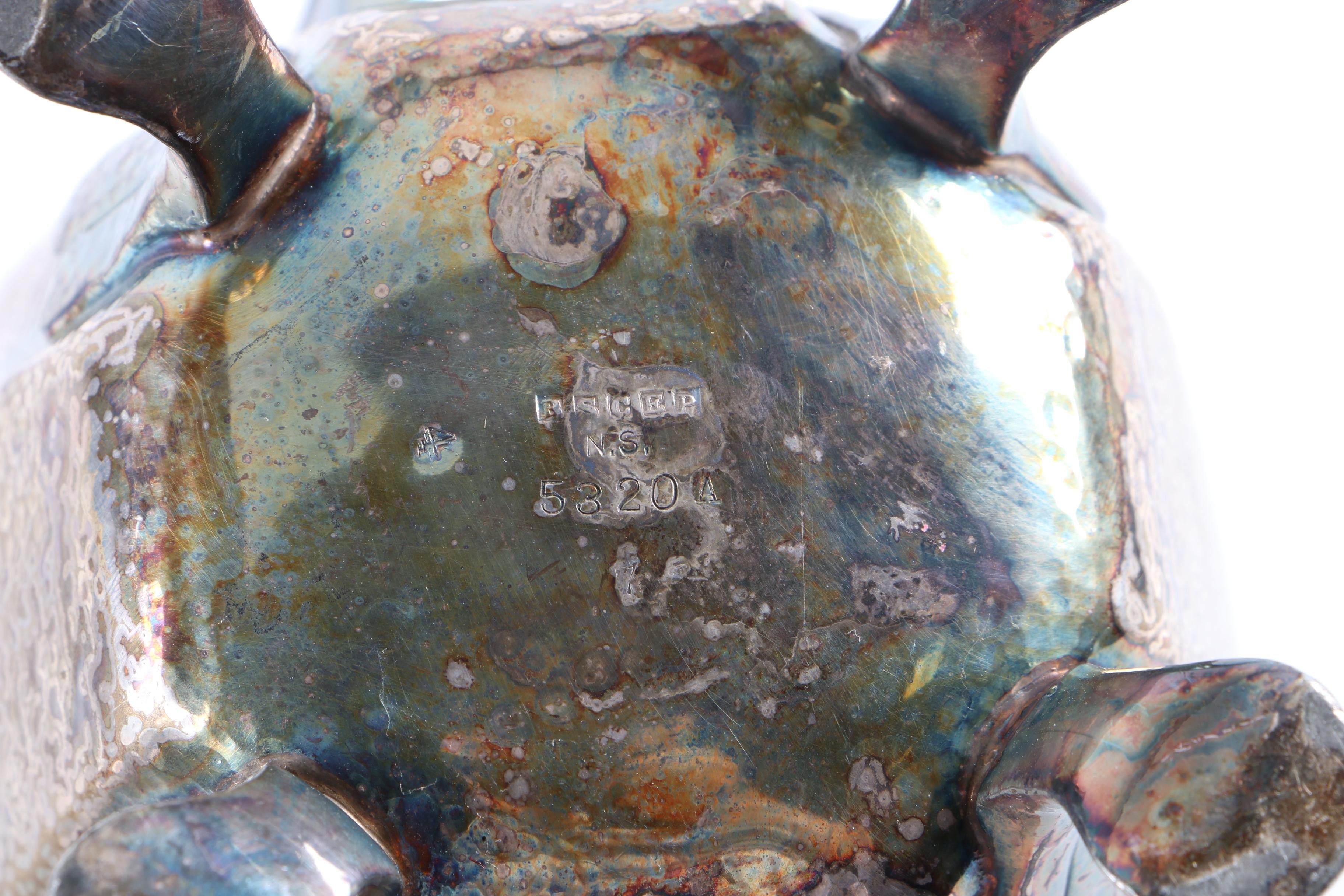 Barbour Silver Co. Silver Plate Hammer-Textured Tea and Coffee Set