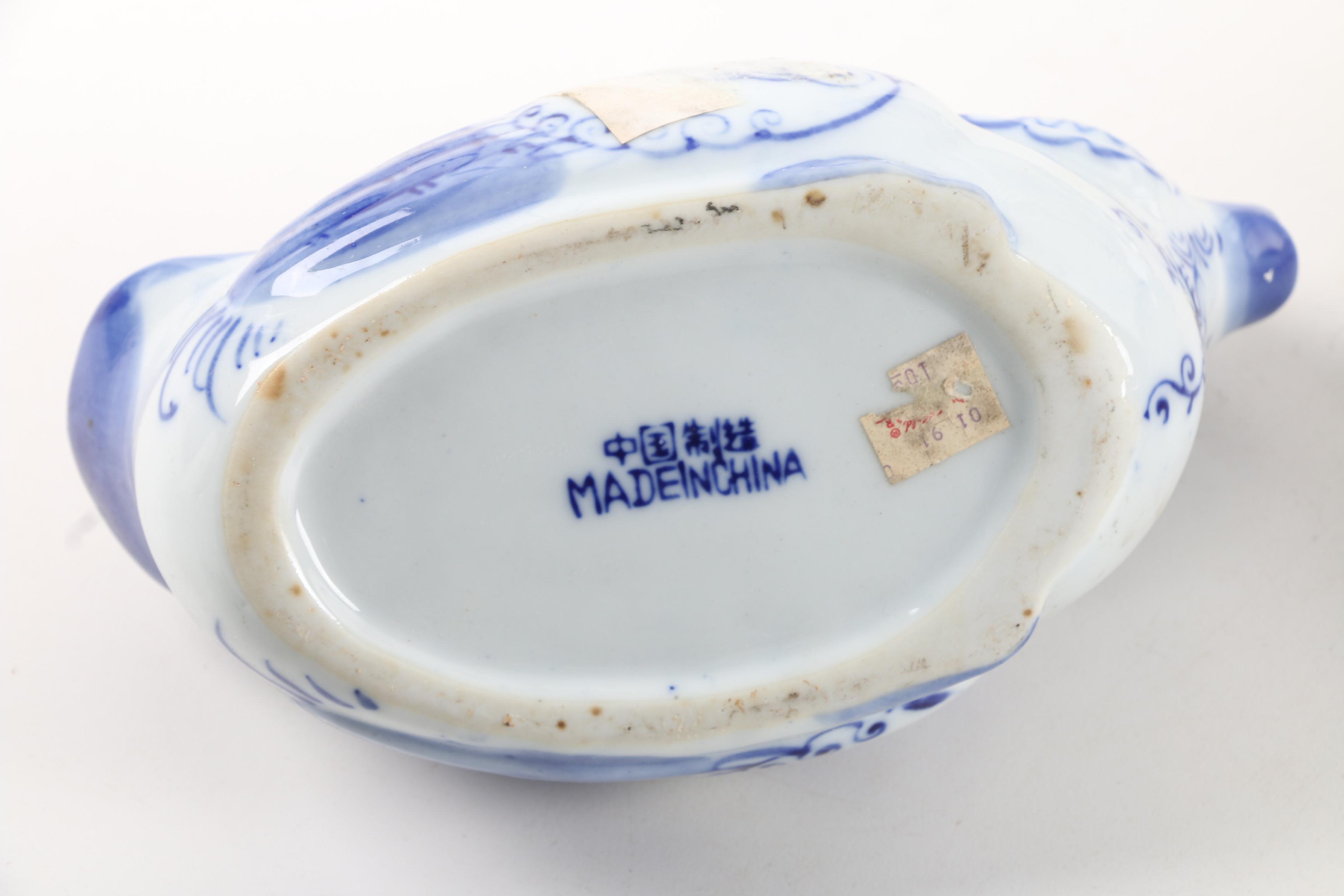 Johnson Bros. "Coaching Scene" Ironstone Tray with Other Ceramic Serveware