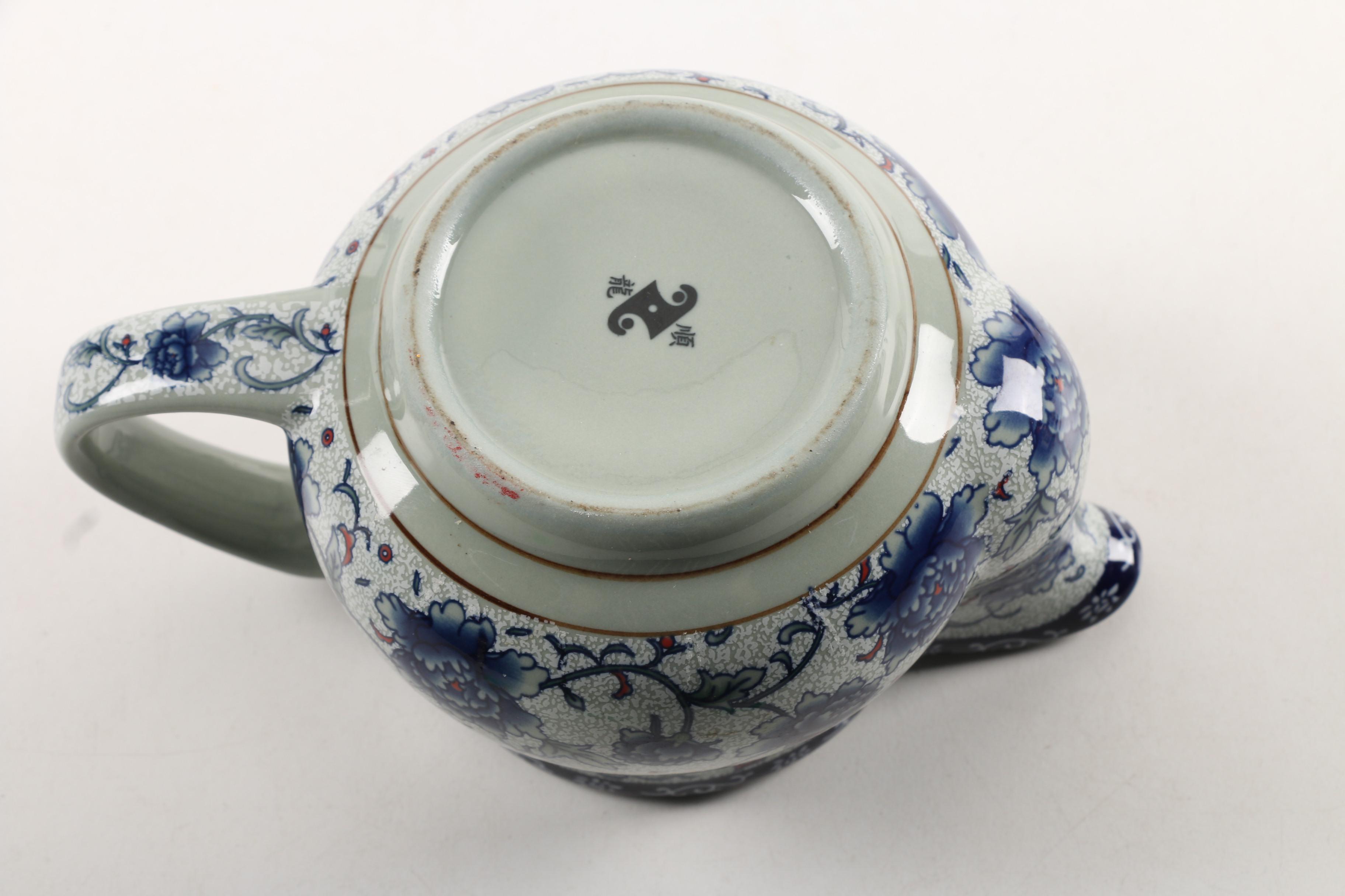 Johnson Bros. "Coaching Scene" Ironstone Tray with Other Ceramic Serveware