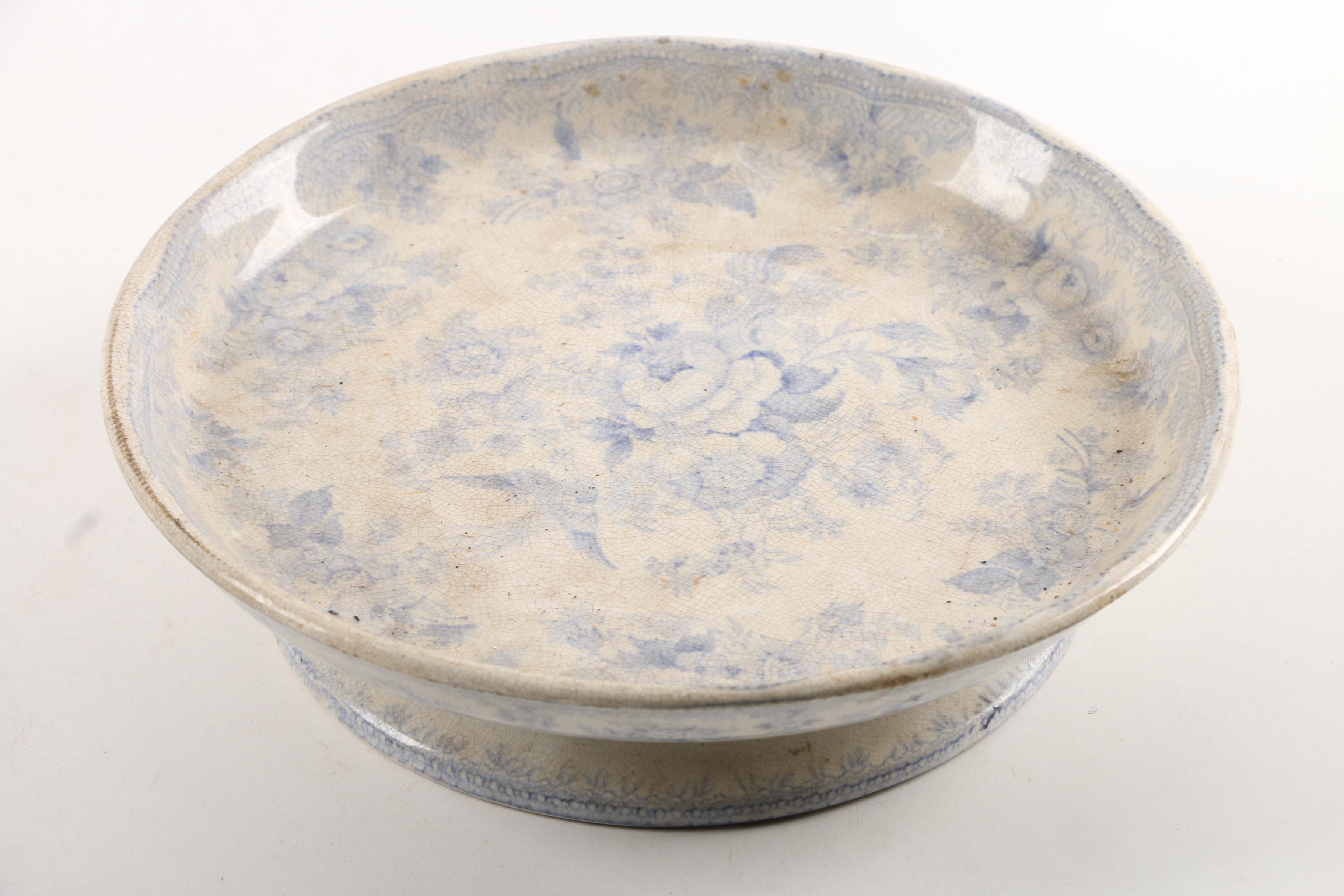 Johnson Bros. "Coaching Scene" Ironstone Tray with Other Ceramic Serveware