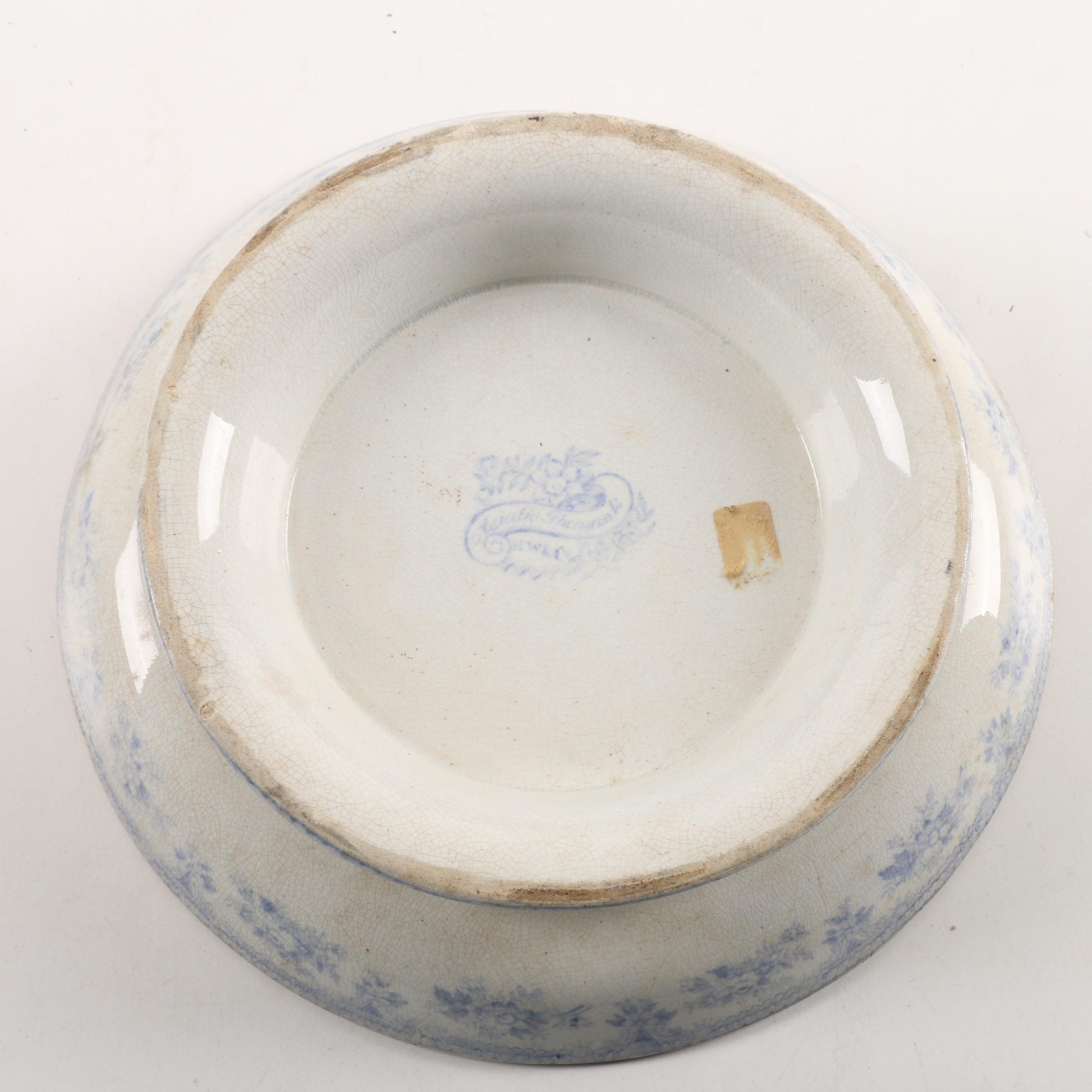 Johnson Bros. "Coaching Scene" Ironstone Tray with Other Ceramic Serveware