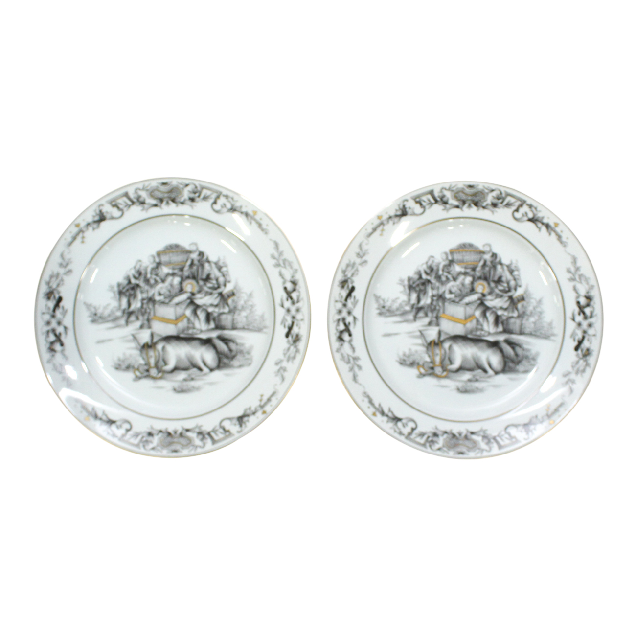 Pair of Mottahedeh Limited Edition Plates, "The Adoration of the Shepherd"