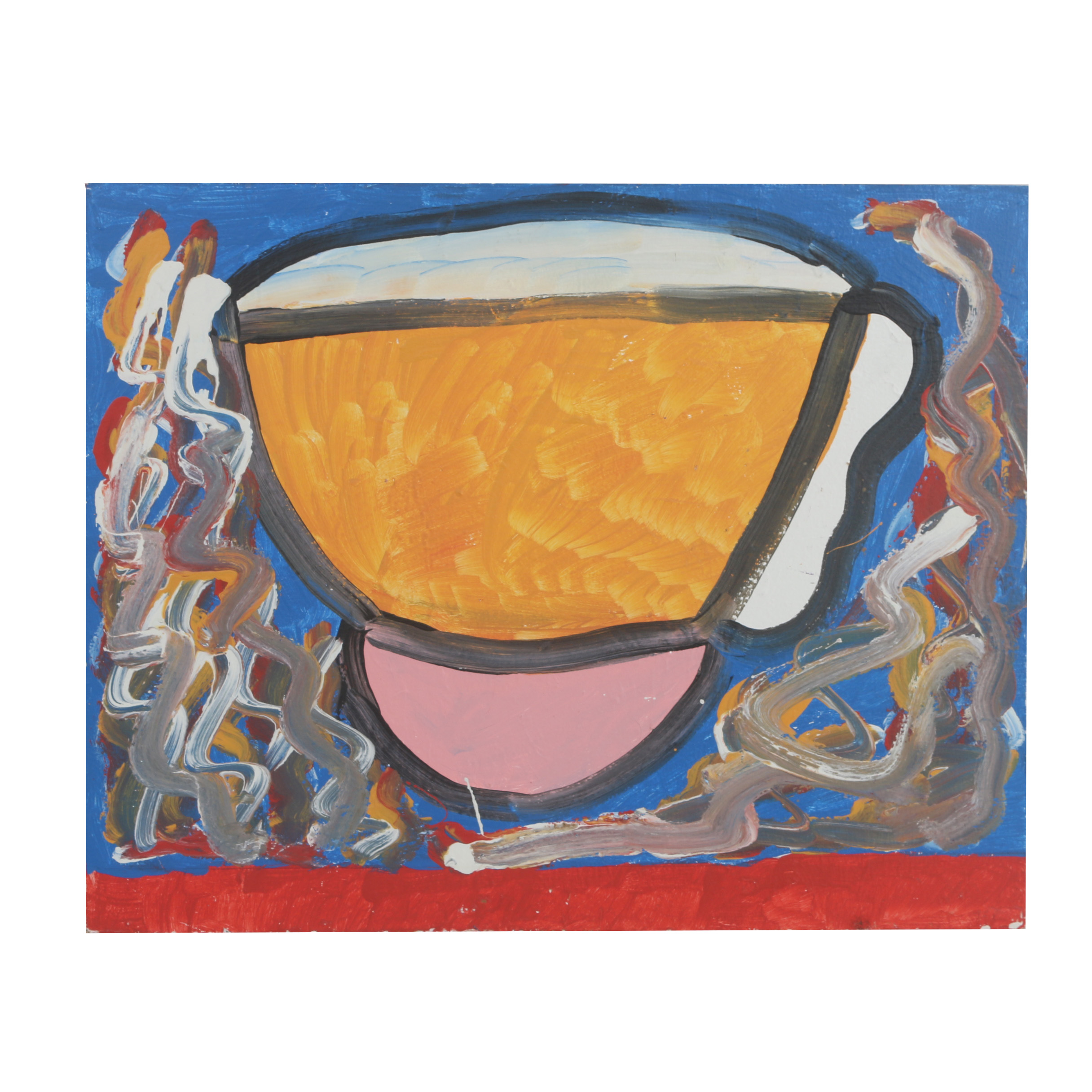 Curtis Davis 2018 Acrylic Painting on Wood "Bowl"