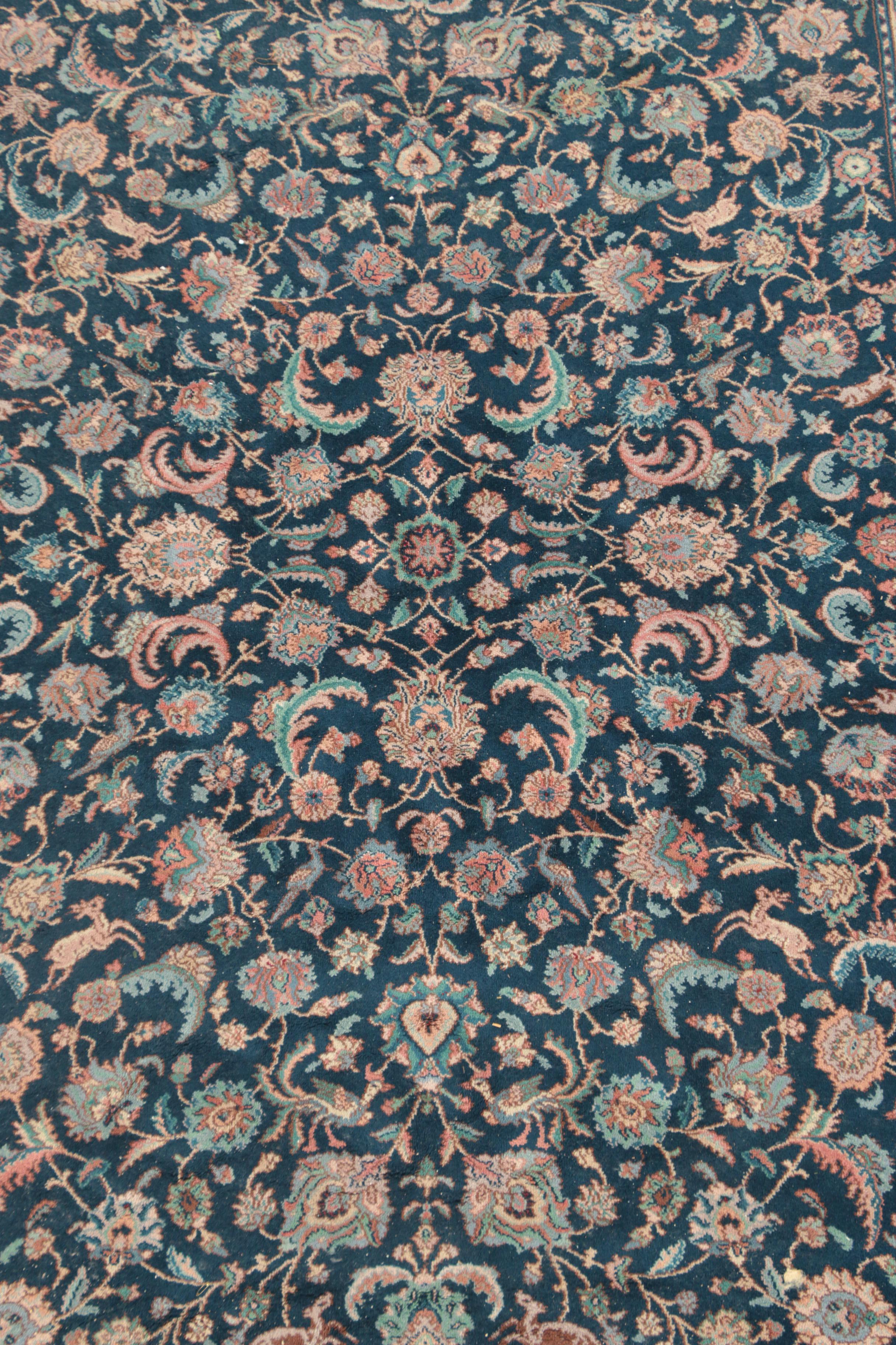 Karastan Power Loomed "Indigo Tabriz" Wool Area Rug