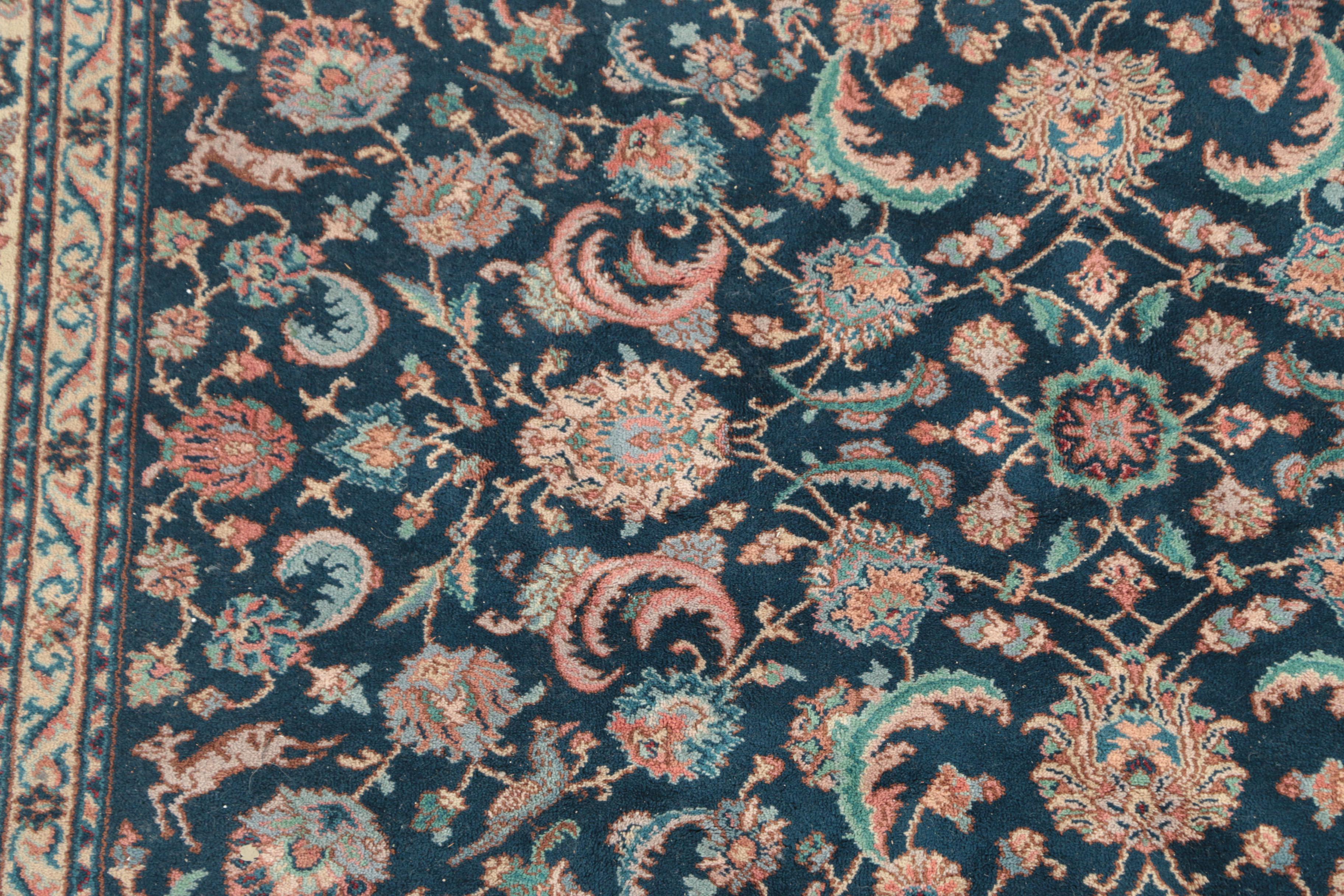 Karastan Power Loomed "Indigo Tabriz" Wool Area Rug