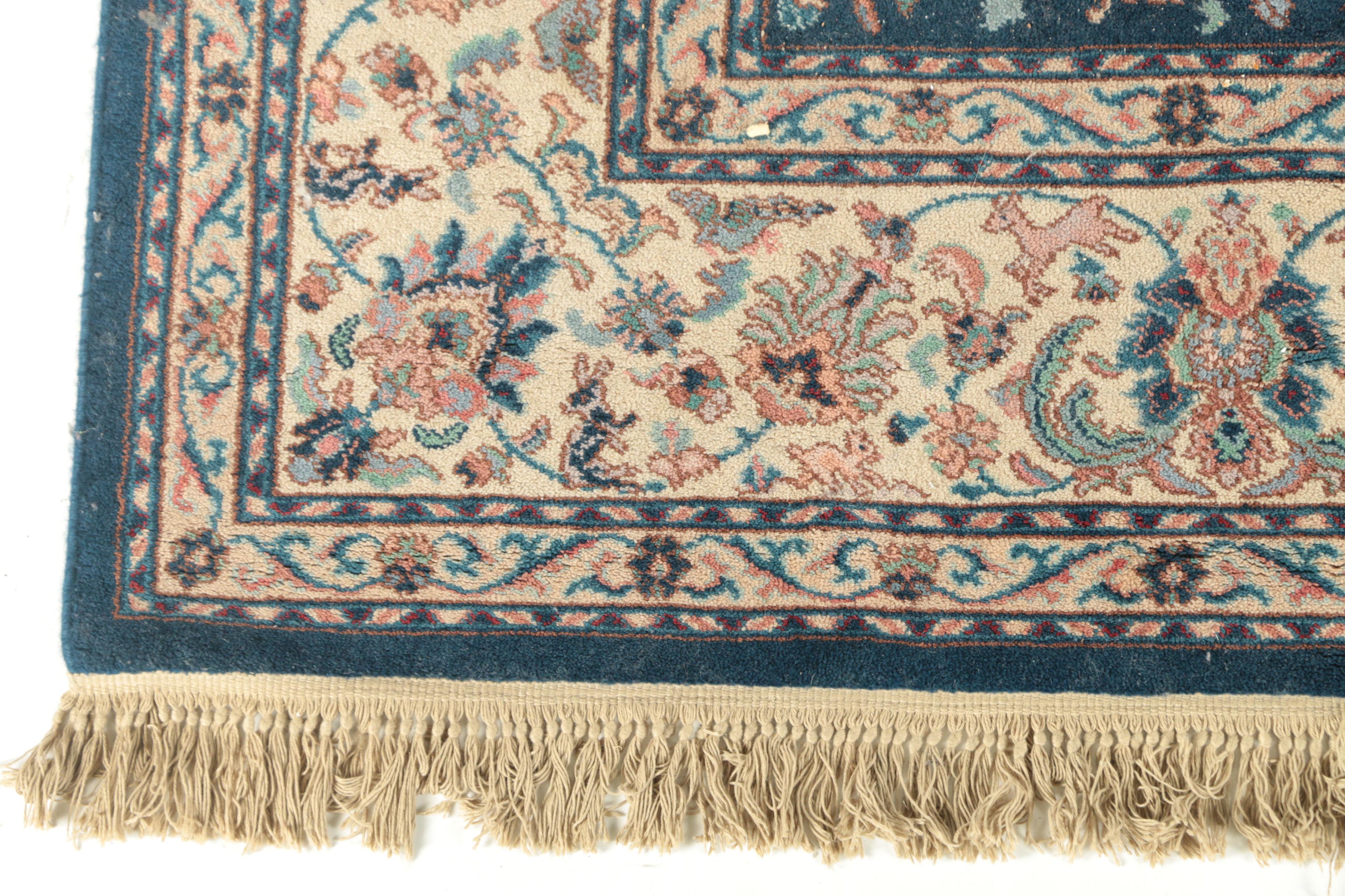 Karastan Power Loomed "Indigo Tabriz" Wool Area Rug