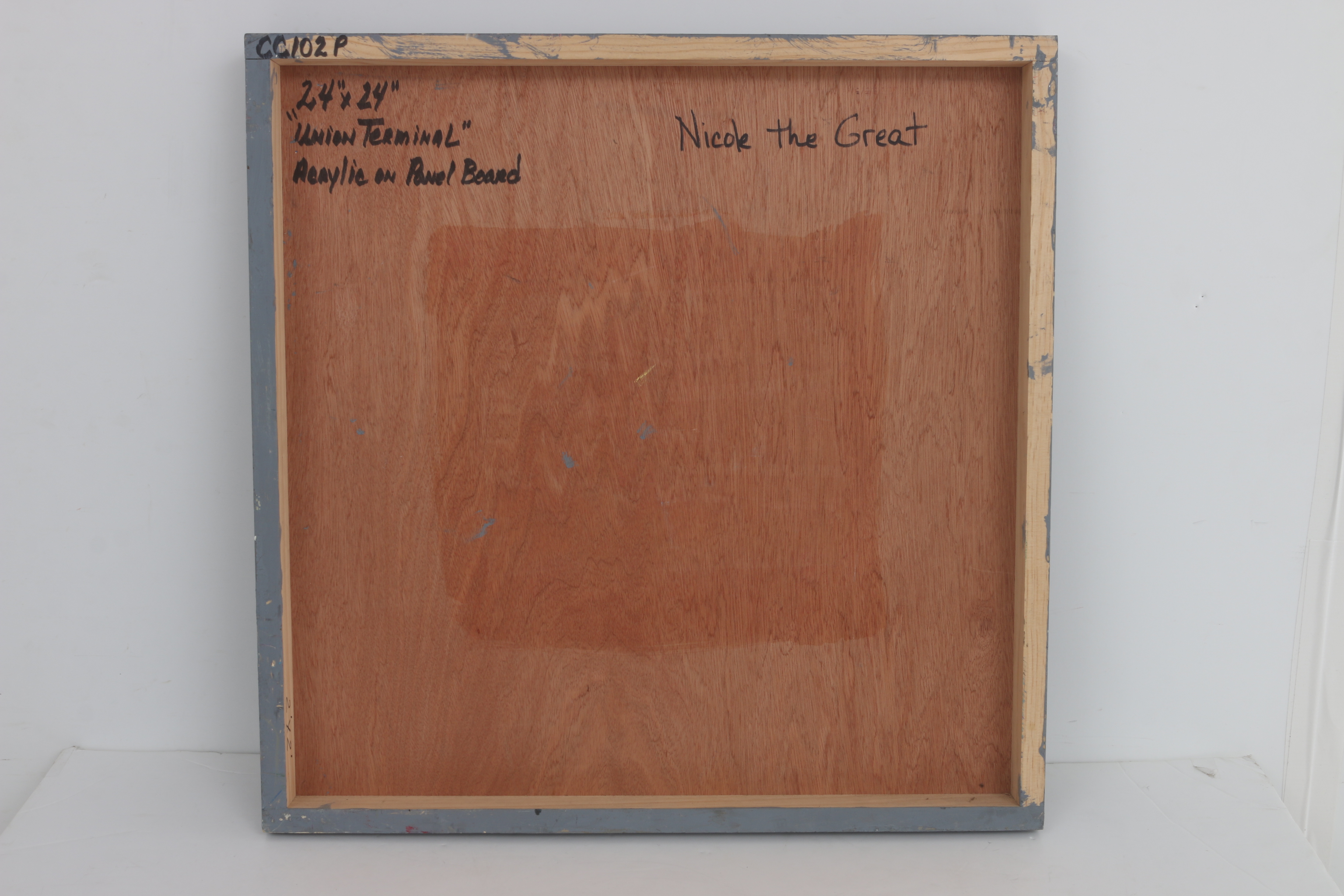 Courttney Cooper 2009 Acrylic Painting on Wood "Union Terminal"