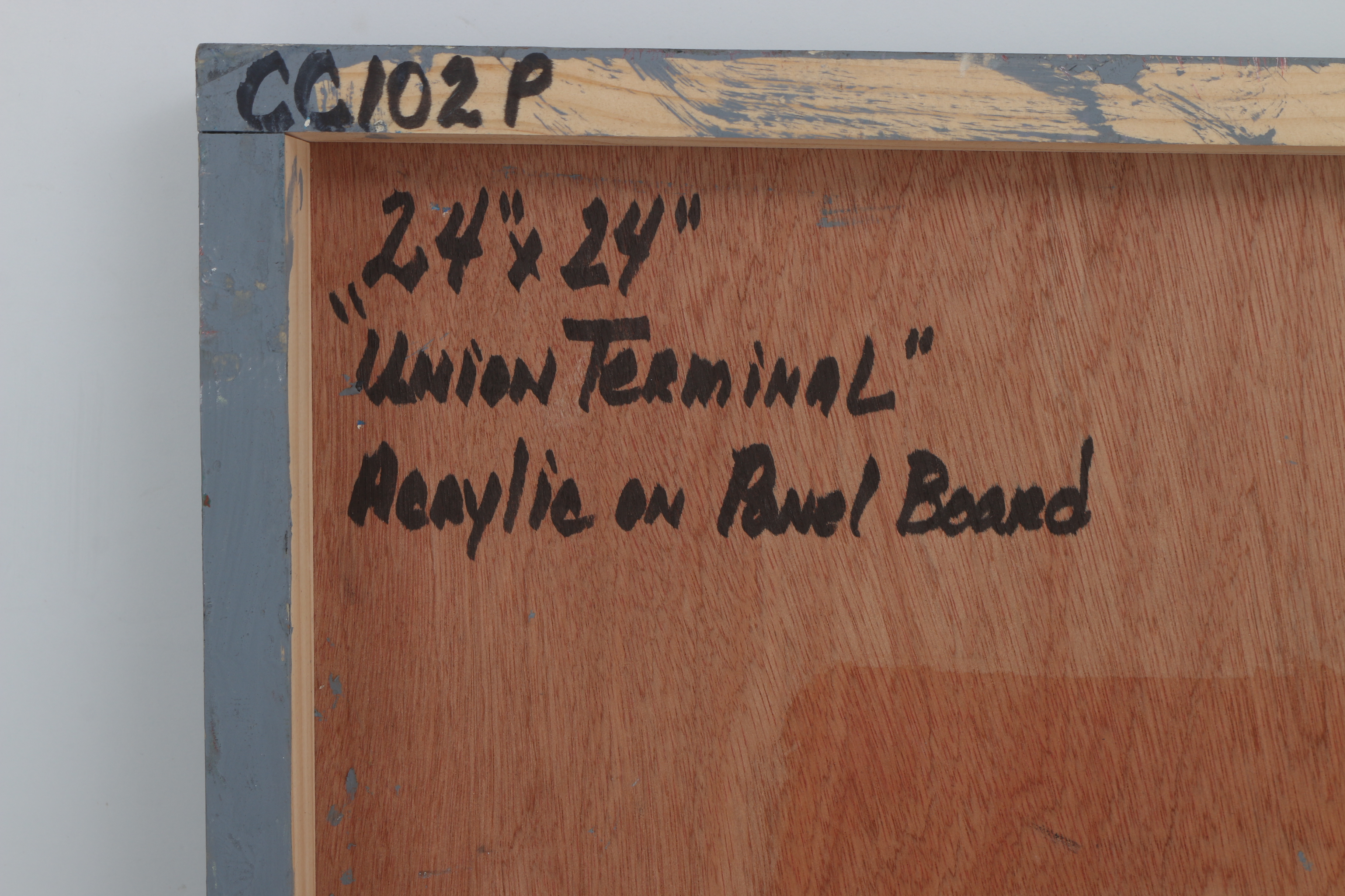 Courttney Cooper 2009 Acrylic Painting on Wood "Union Terminal"