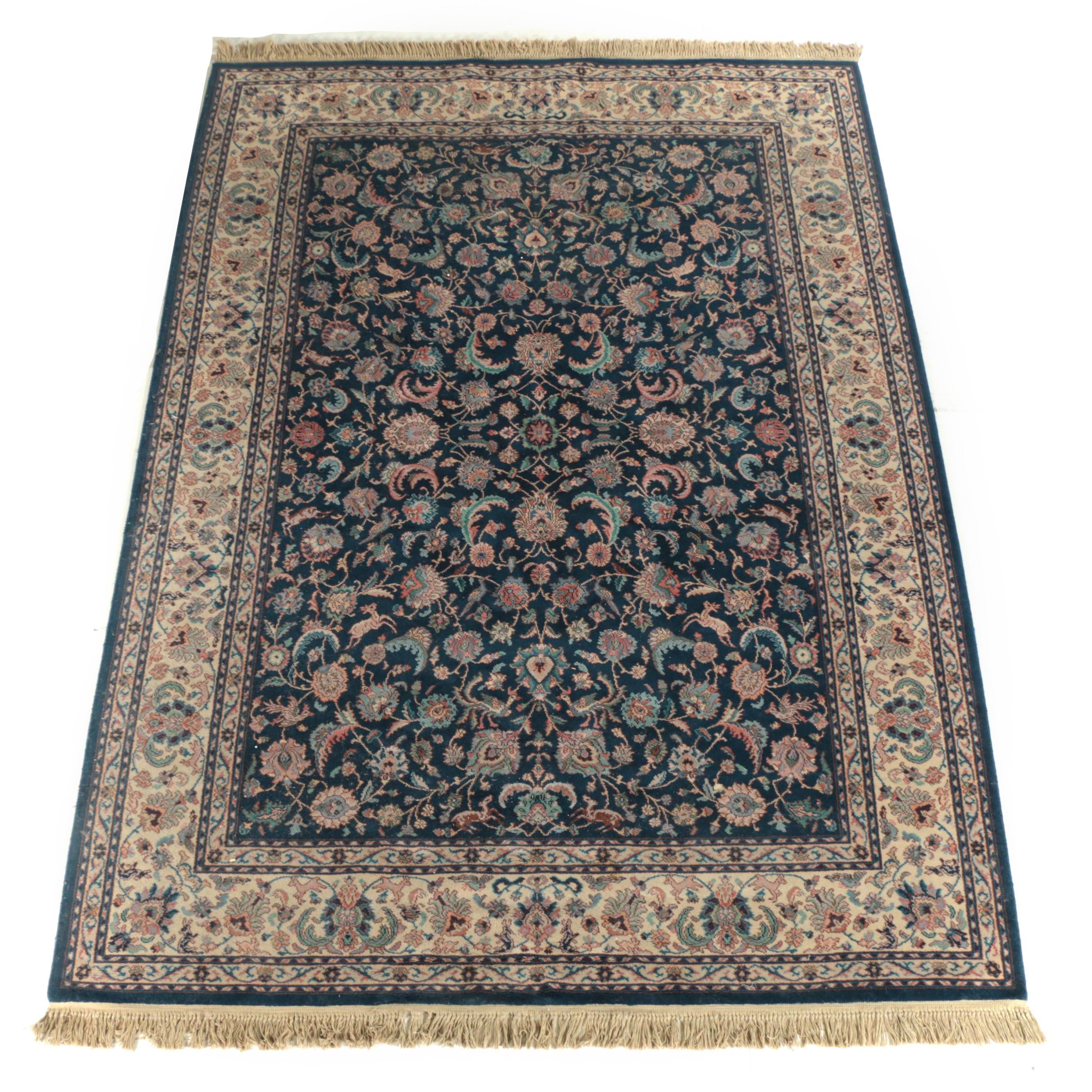 Karastan Power Loomed "Indigo Tabriz" Wool Area Rug