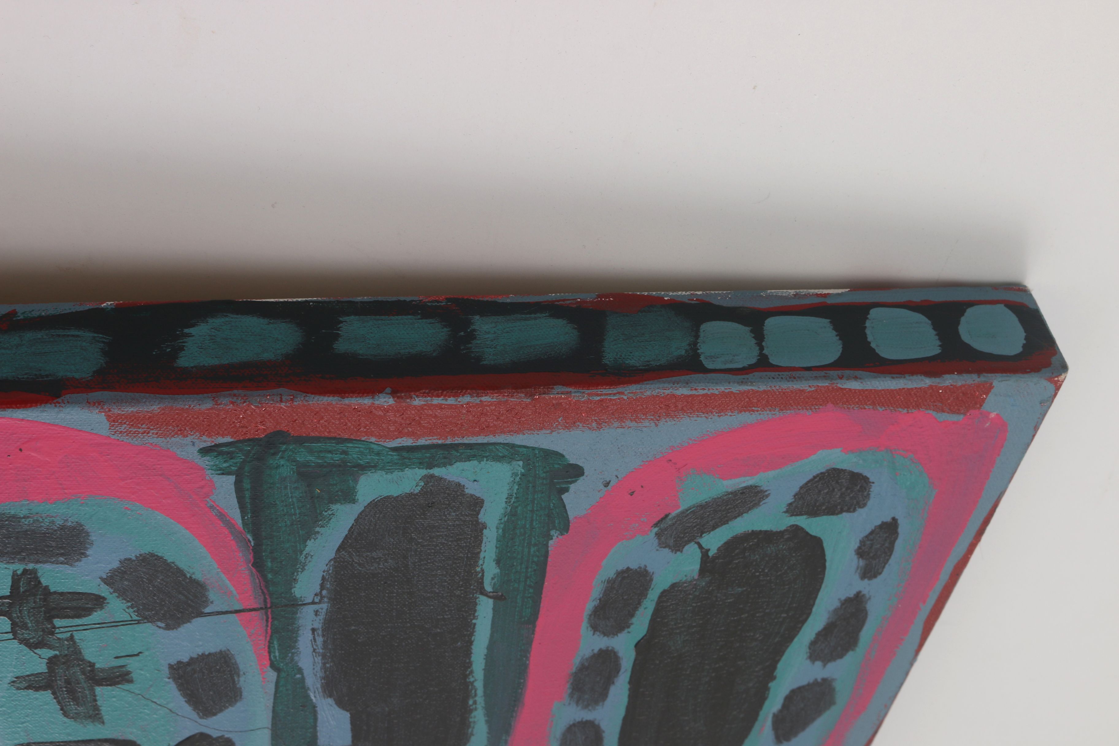 Kevin White 2009 Acrylic Painting on Canvas "Coiled Snake"