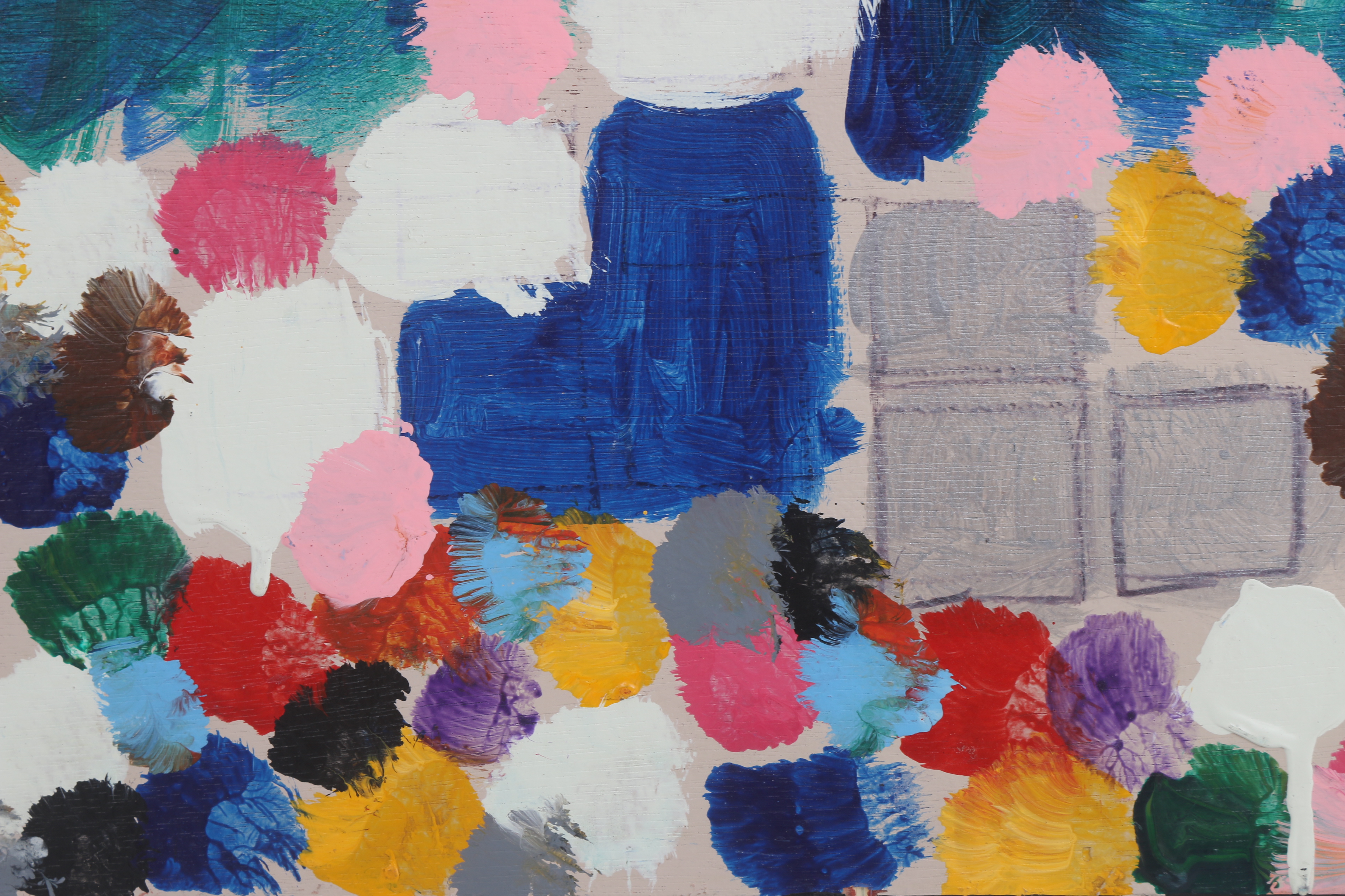 Courttney Cooper 2009 Acrylic Painting on Wood "Fish"