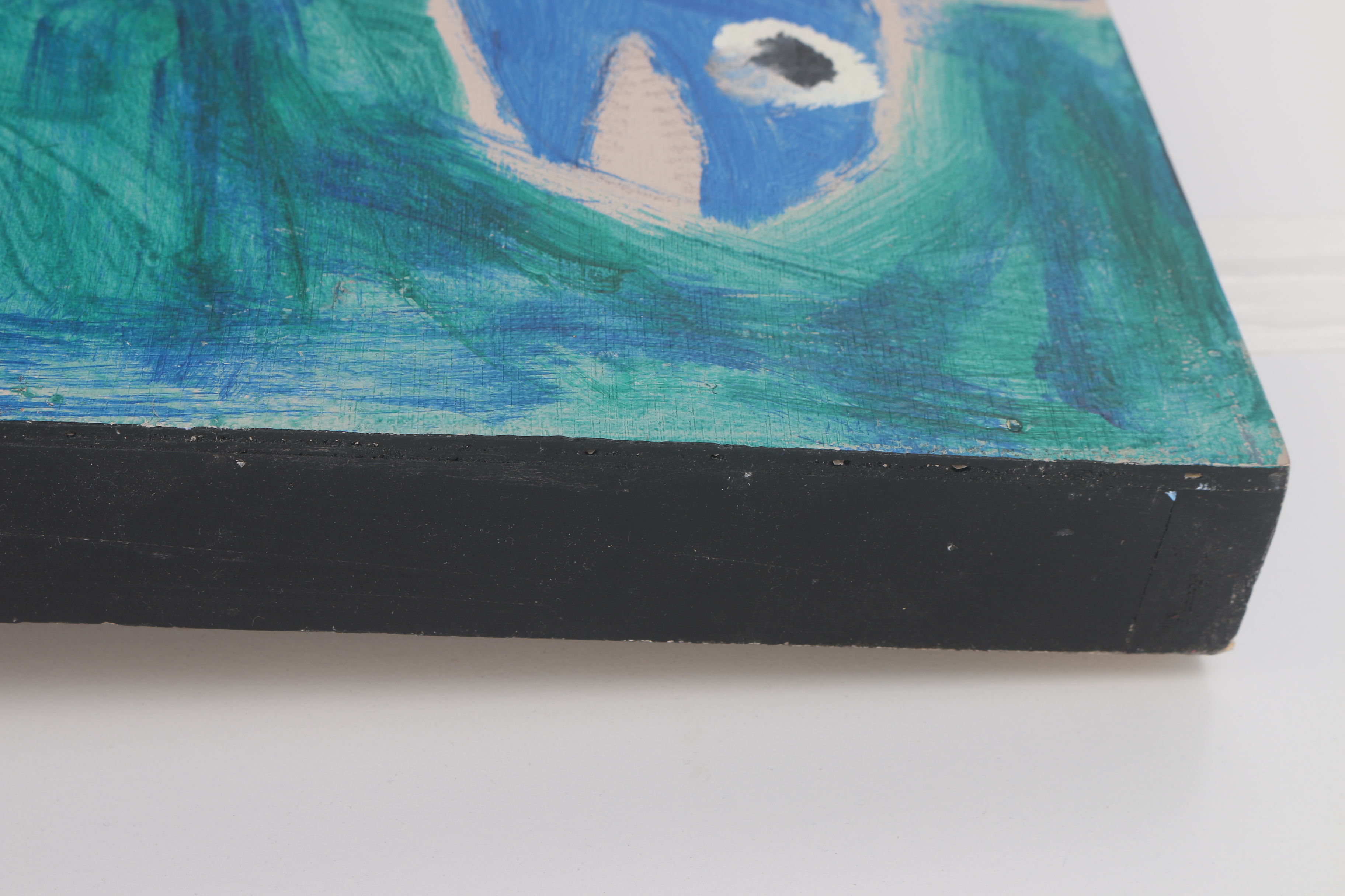 Courttney Cooper 2009 Acrylic Painting on Wood "Fish"