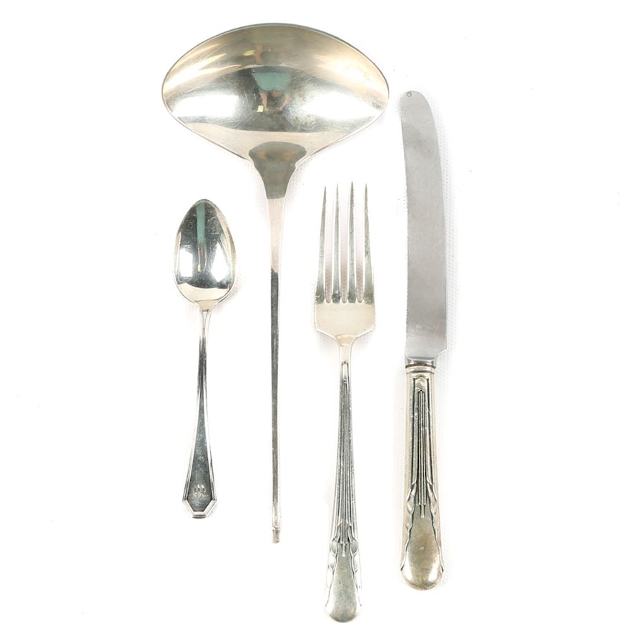 International Silver "Orchid" and Assorted Sterling Silver Flatware