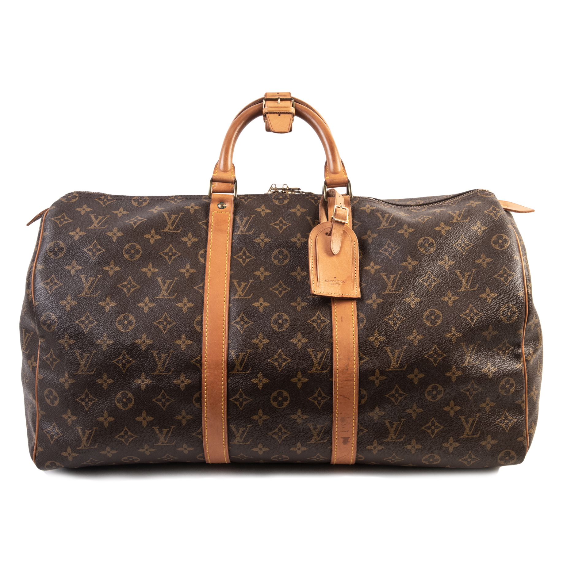 Circa 1989 Vintage Louis Vuitton Signature Monogram Canvas Keepall Bag