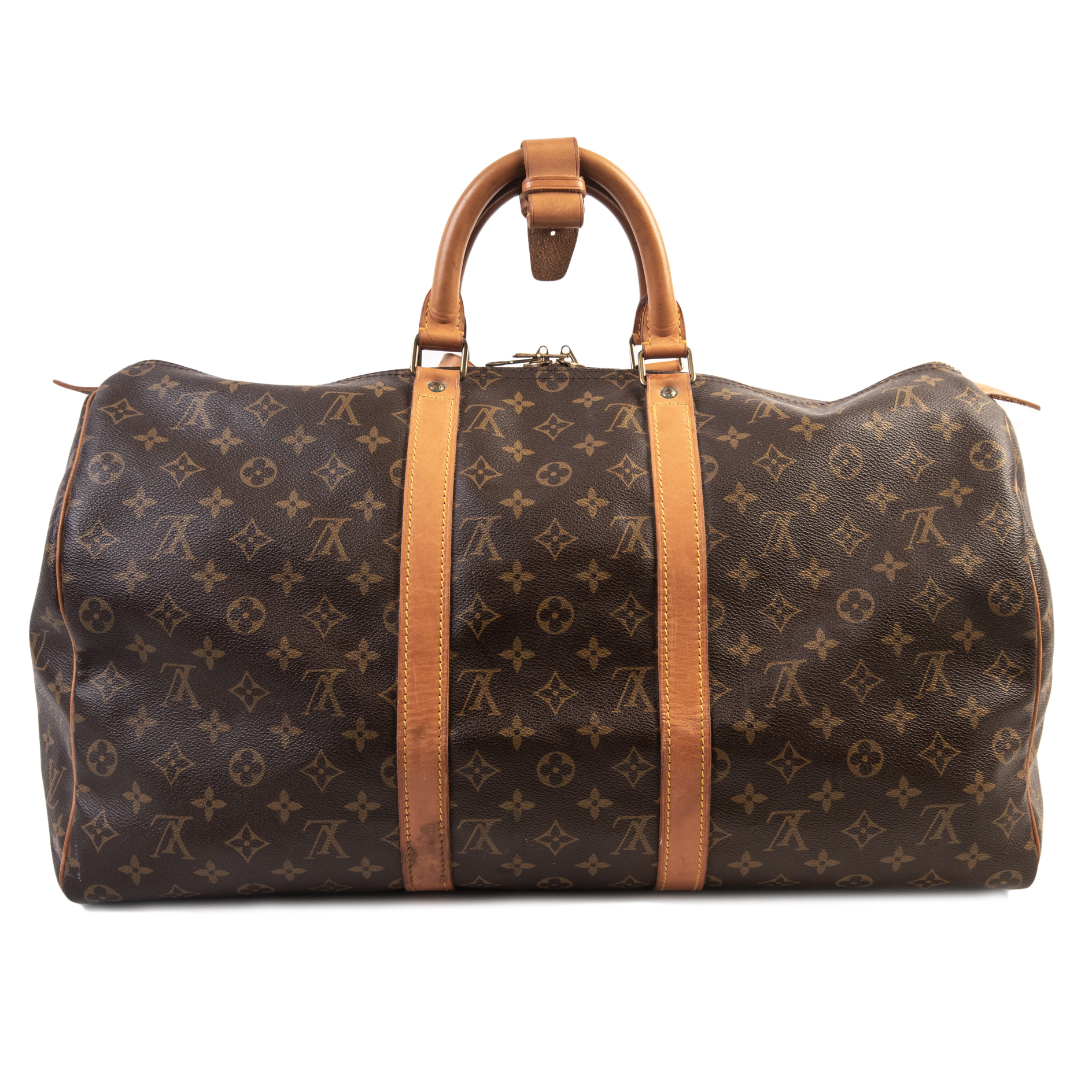 Circa 1989 Vintage Louis Vuitton Signature Monogram Canvas Keepall Bag