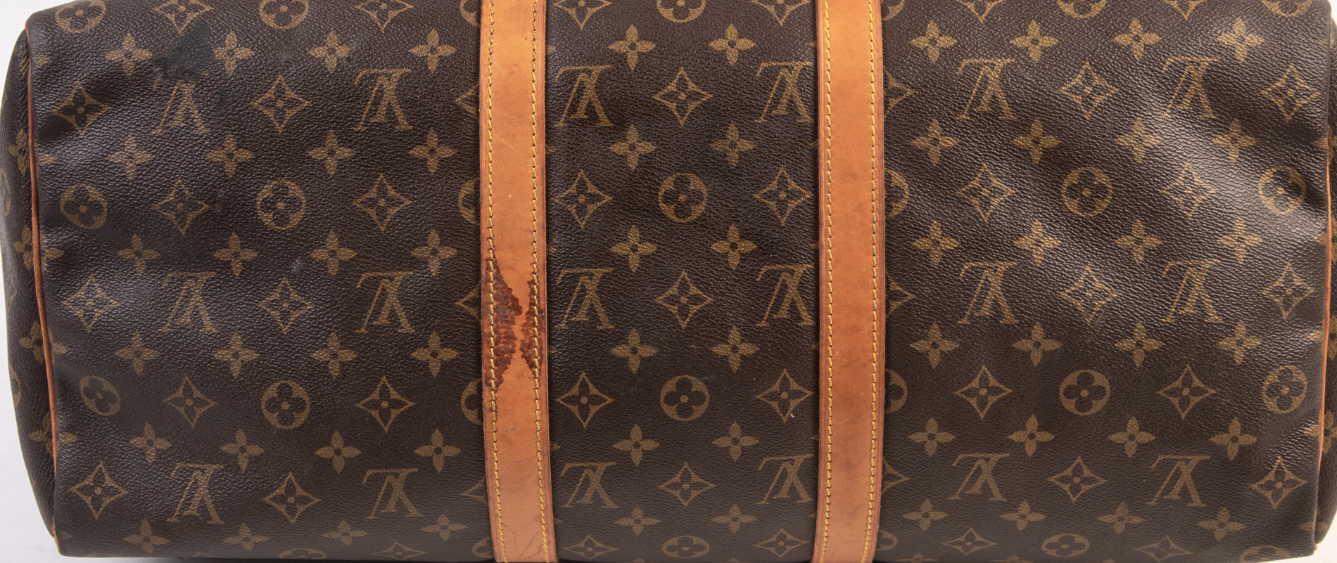 Circa 1989 Vintage Louis Vuitton Signature Monogram Canvas Keepall Bag