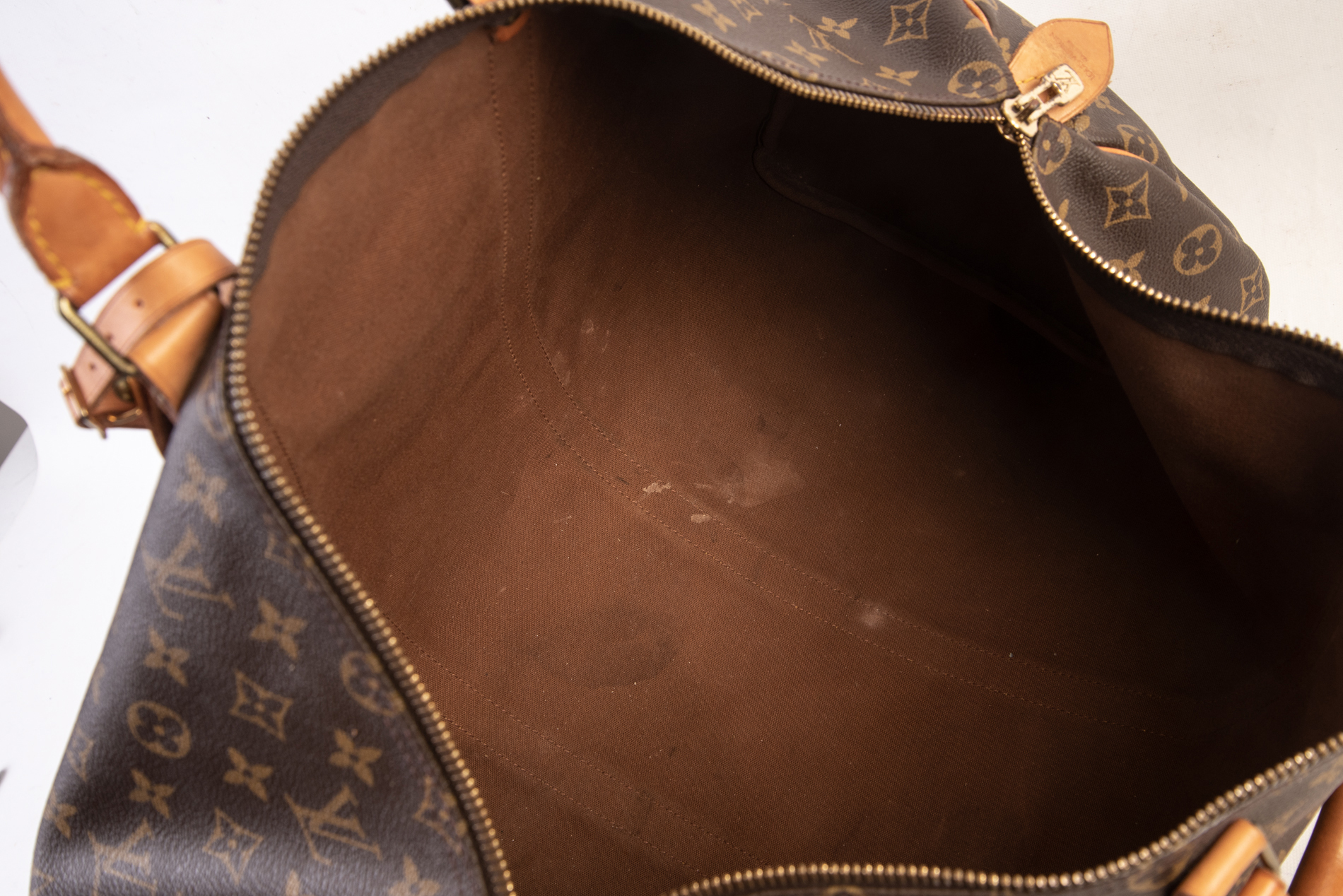 Circa 1989 Vintage Louis Vuitton Signature Monogram Canvas Keepall Bag