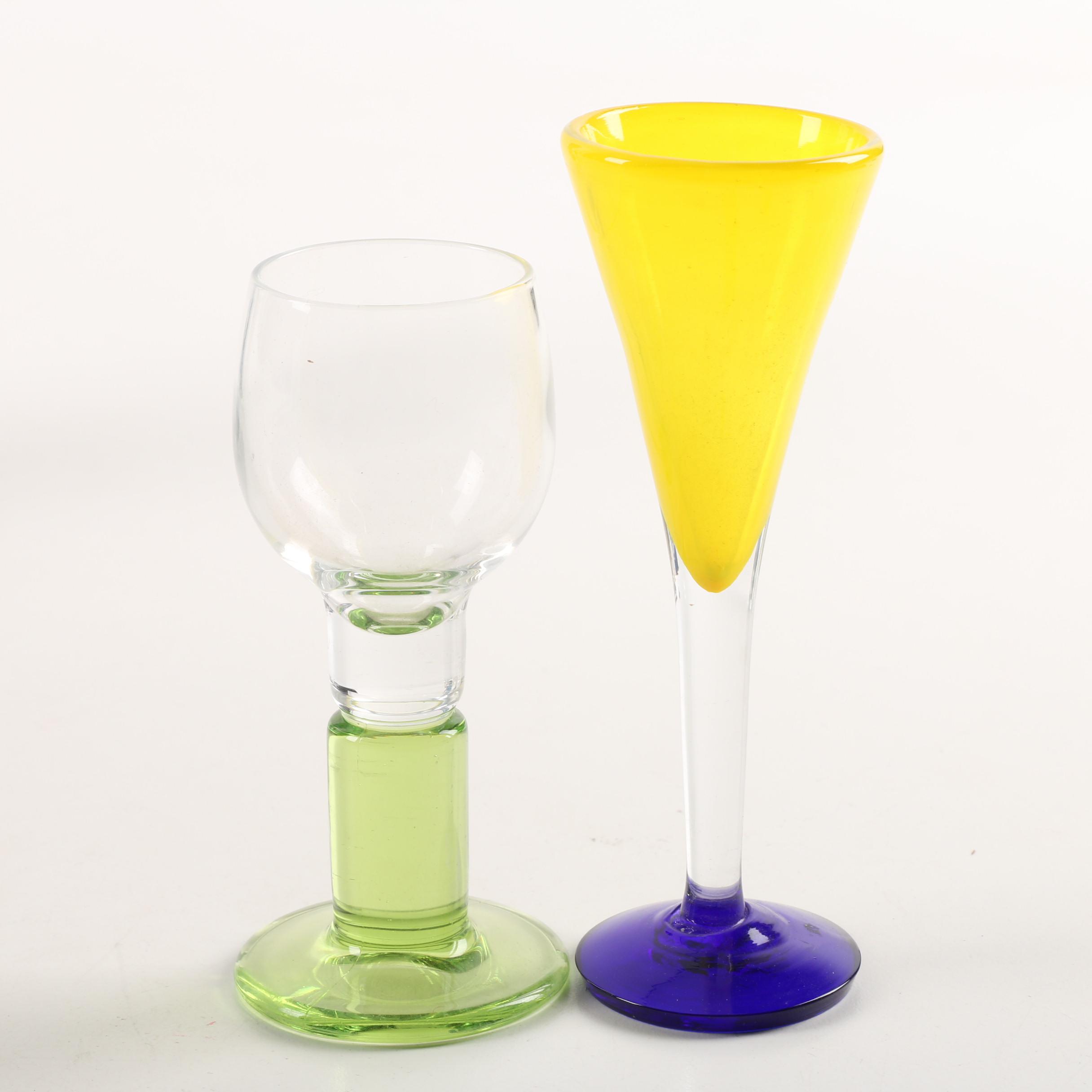 Art Glass Vase, Perfume Bottle, Paperweights, and Other Decor