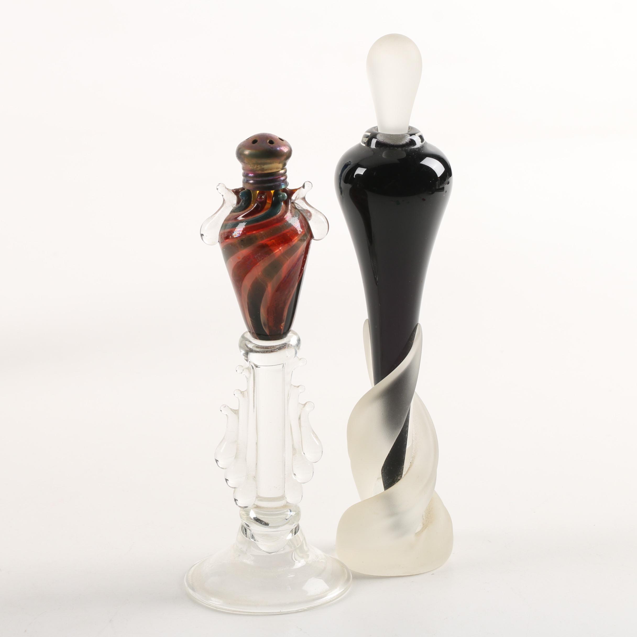 Art Glass Vase, Perfume Bottle, Paperweights, and Other Decor