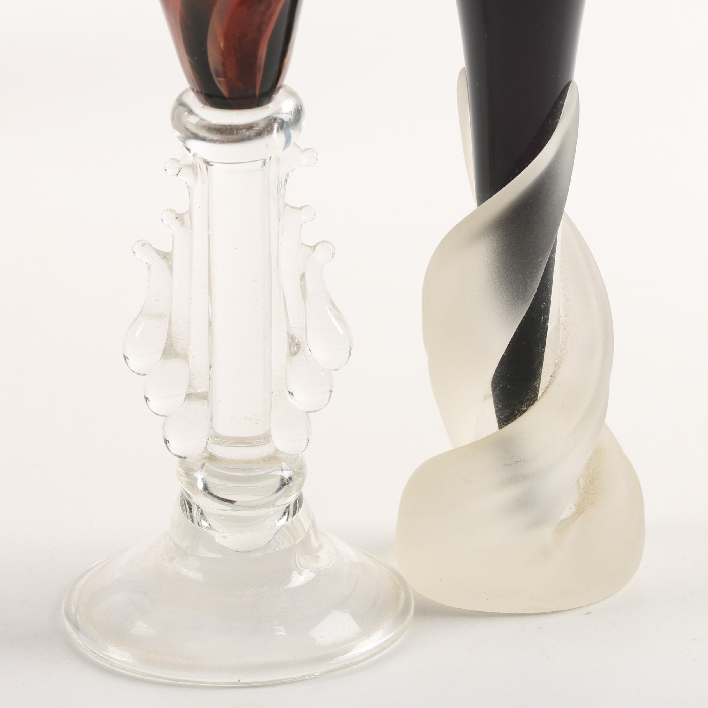 Art Glass Vase, Perfume Bottle, Paperweights, and Other Decor