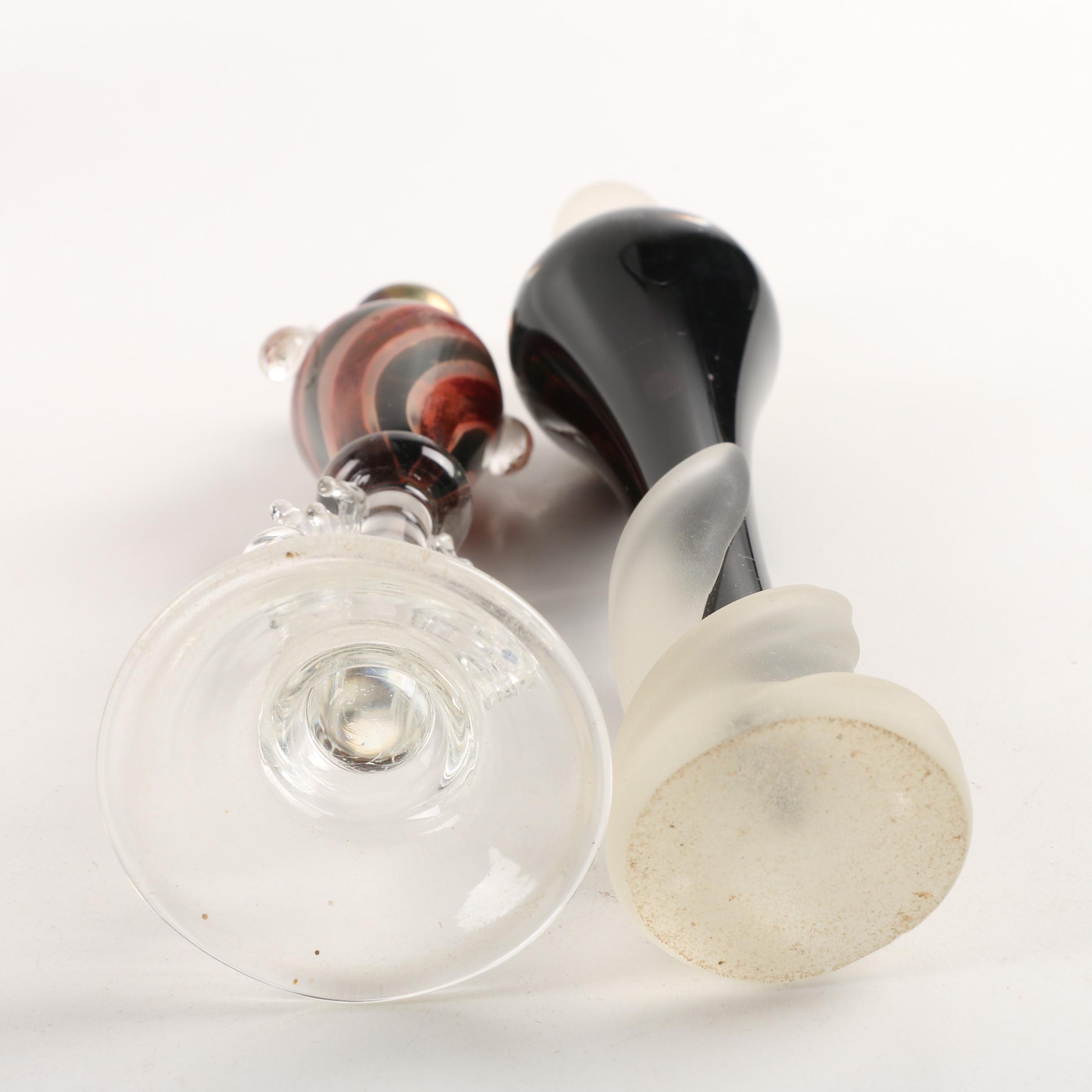 Art Glass Vase, Perfume Bottle, Paperweights, and Other Decor