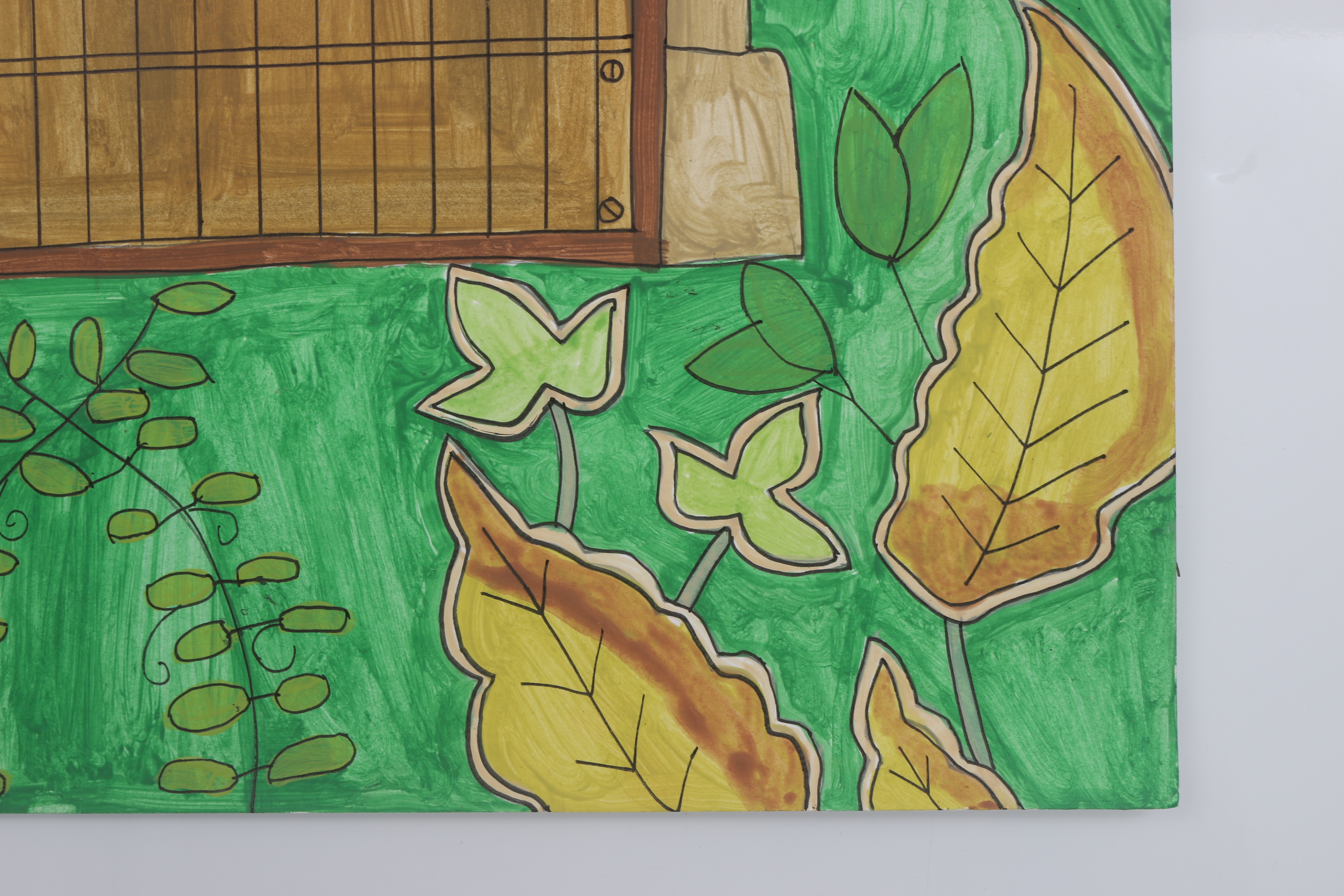 Tyler Spohn 2016 Ink and Gouache Painting on Paper "The Secret Garden"