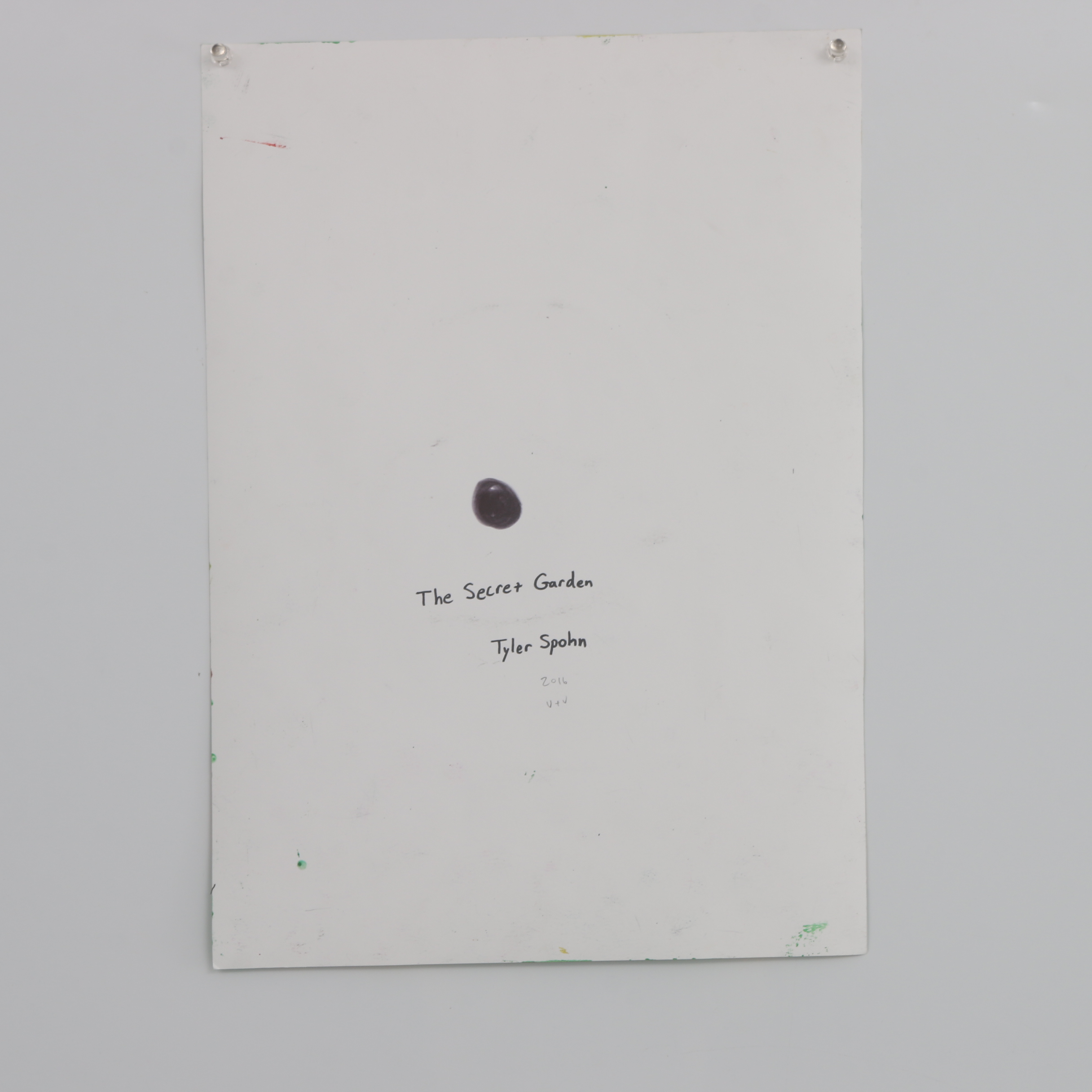 Tyler Spohn 2016 Ink and Gouache Painting on Paper "The Secret Garden"