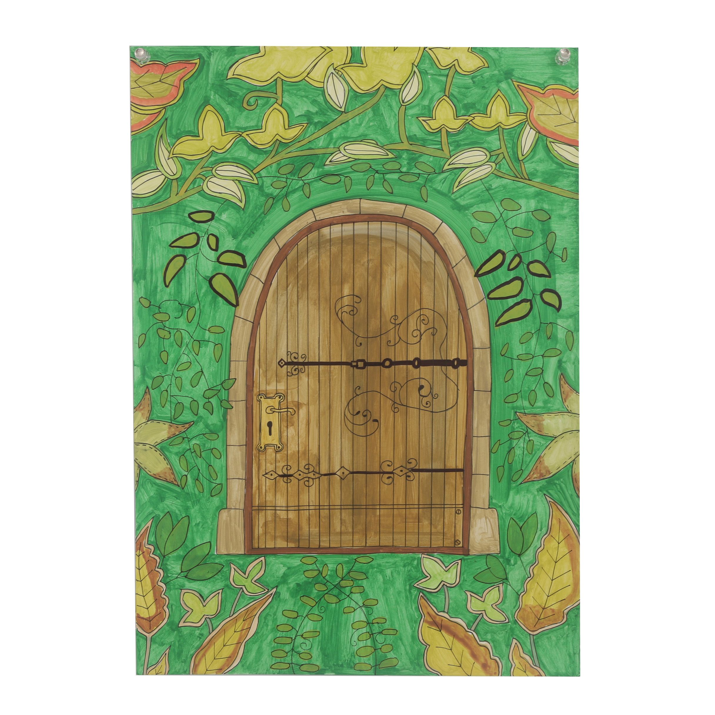 Tyler Spohn 2016 Ink and Gouache Painting on Paper "The Secret Garden"