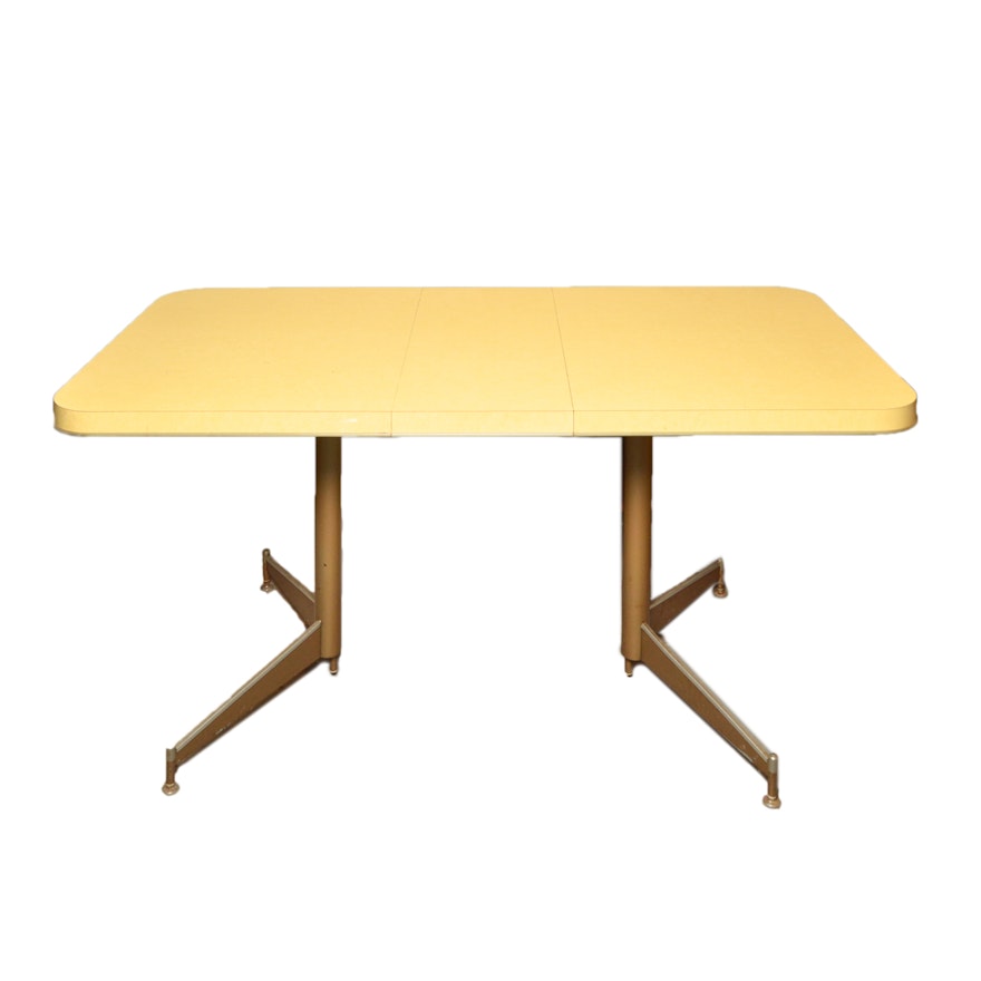 Vintage Yellow Laminate Dining Table