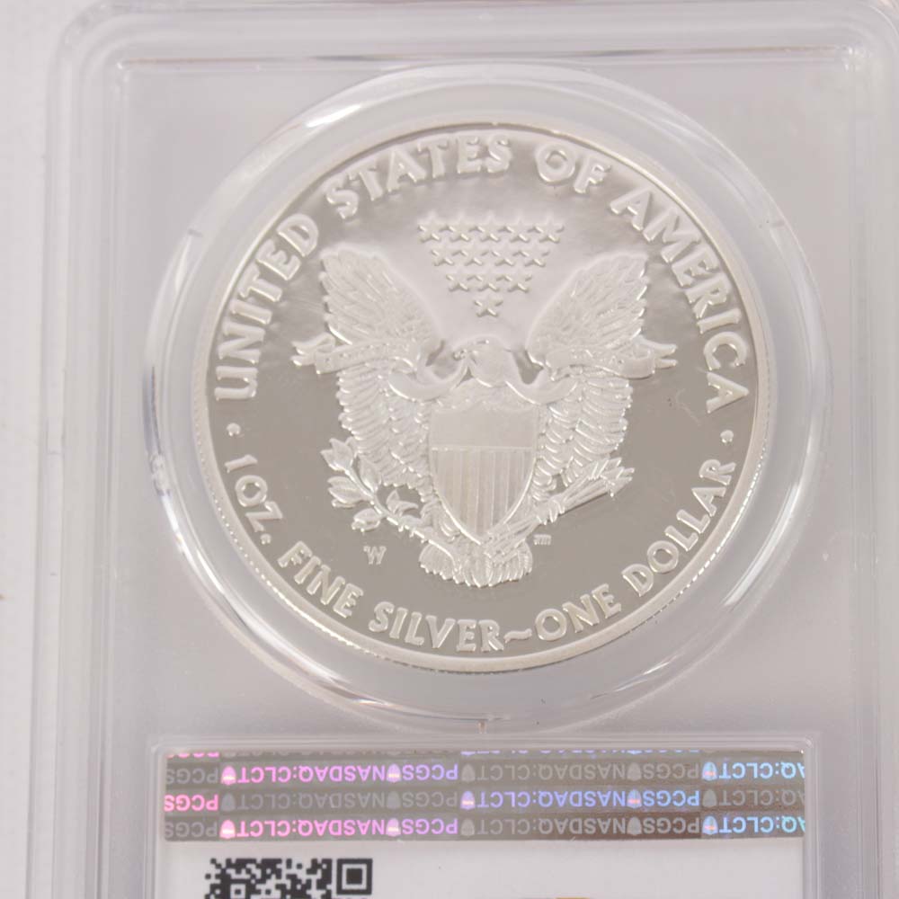 PCGS Graded Silver Eagle Proof Dollar Coins