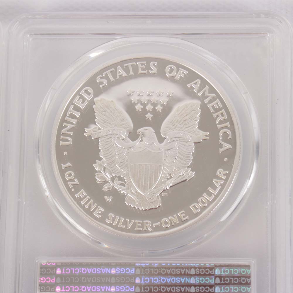 PCGS Graded Silver Eagle Proof Dollar Coins