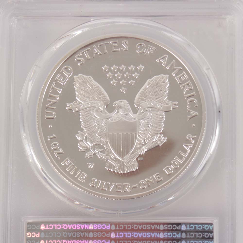 PCGS Graded Silver Eagle Proof Dollar Coins