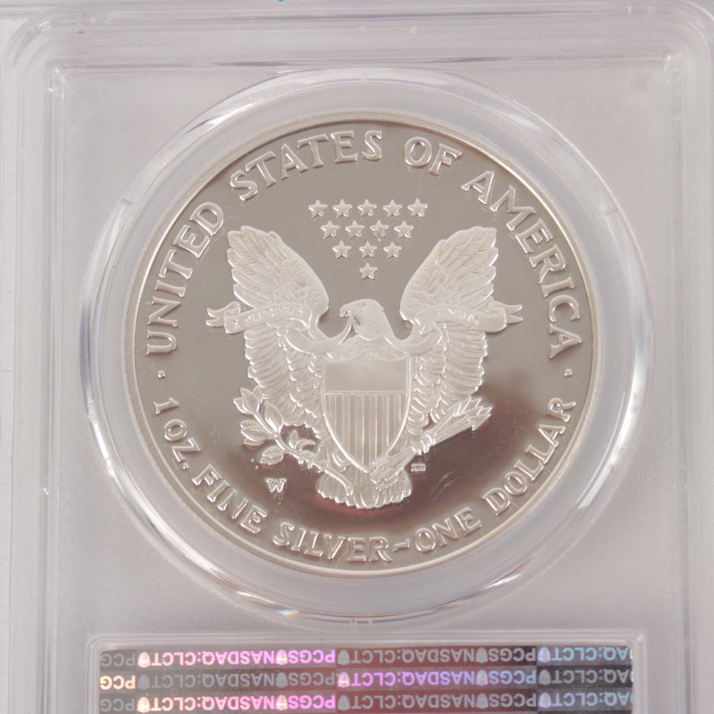 PCGS Graded Silver Eagle Proof Dollar Coins
