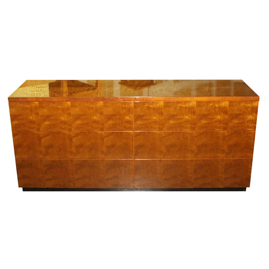 Henredon Mid Century Modern Burlwood Chest of Drawers