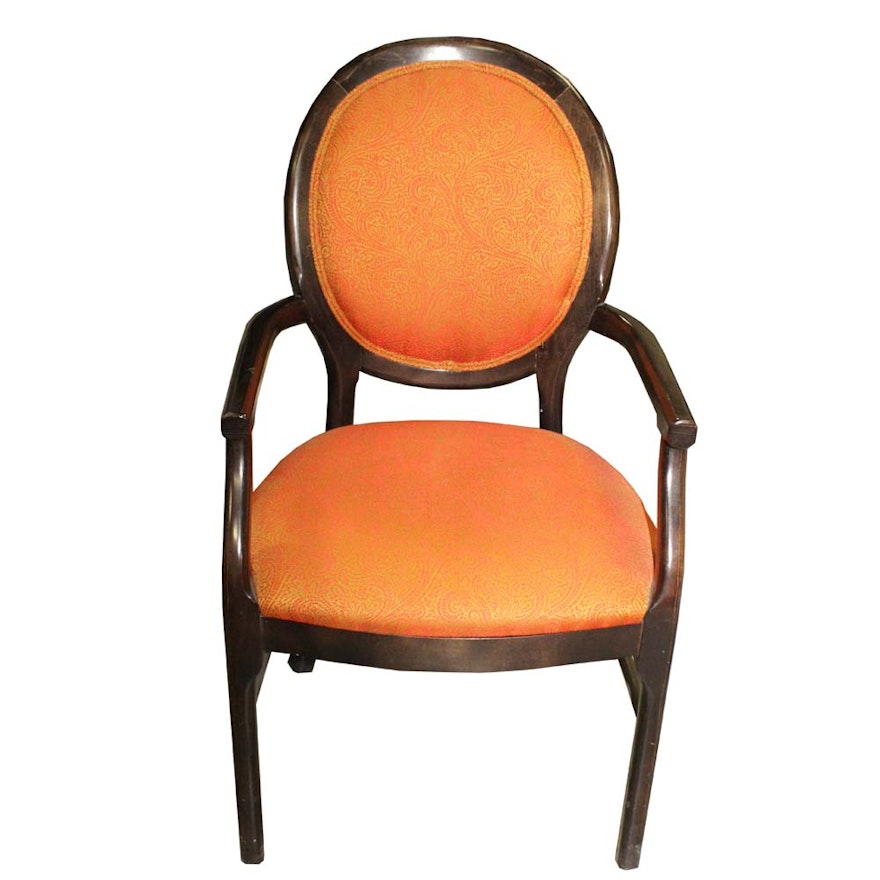 Chaircraft Contemporary Louis XVI Style Cherry Armchair