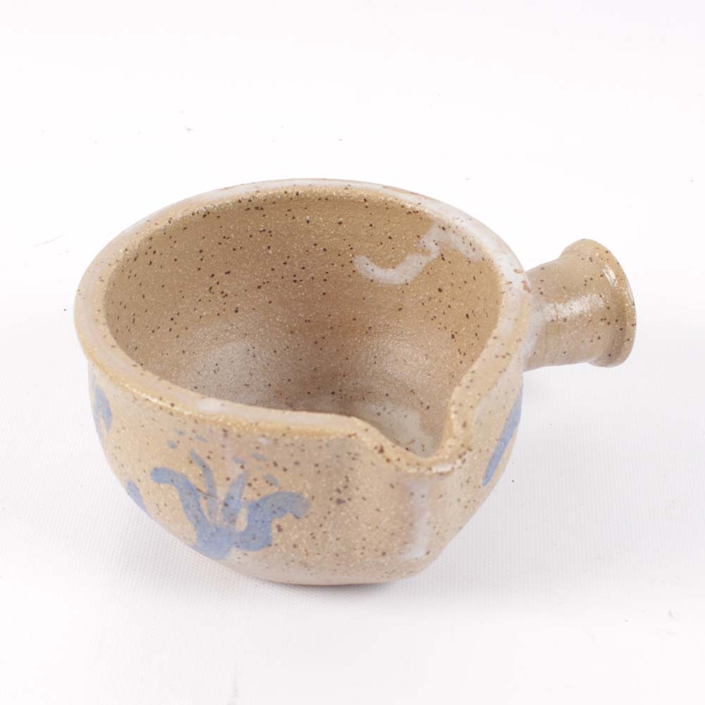 Signed Hand Thrown Stoneware Kitchenware Featuring Brown Pottery