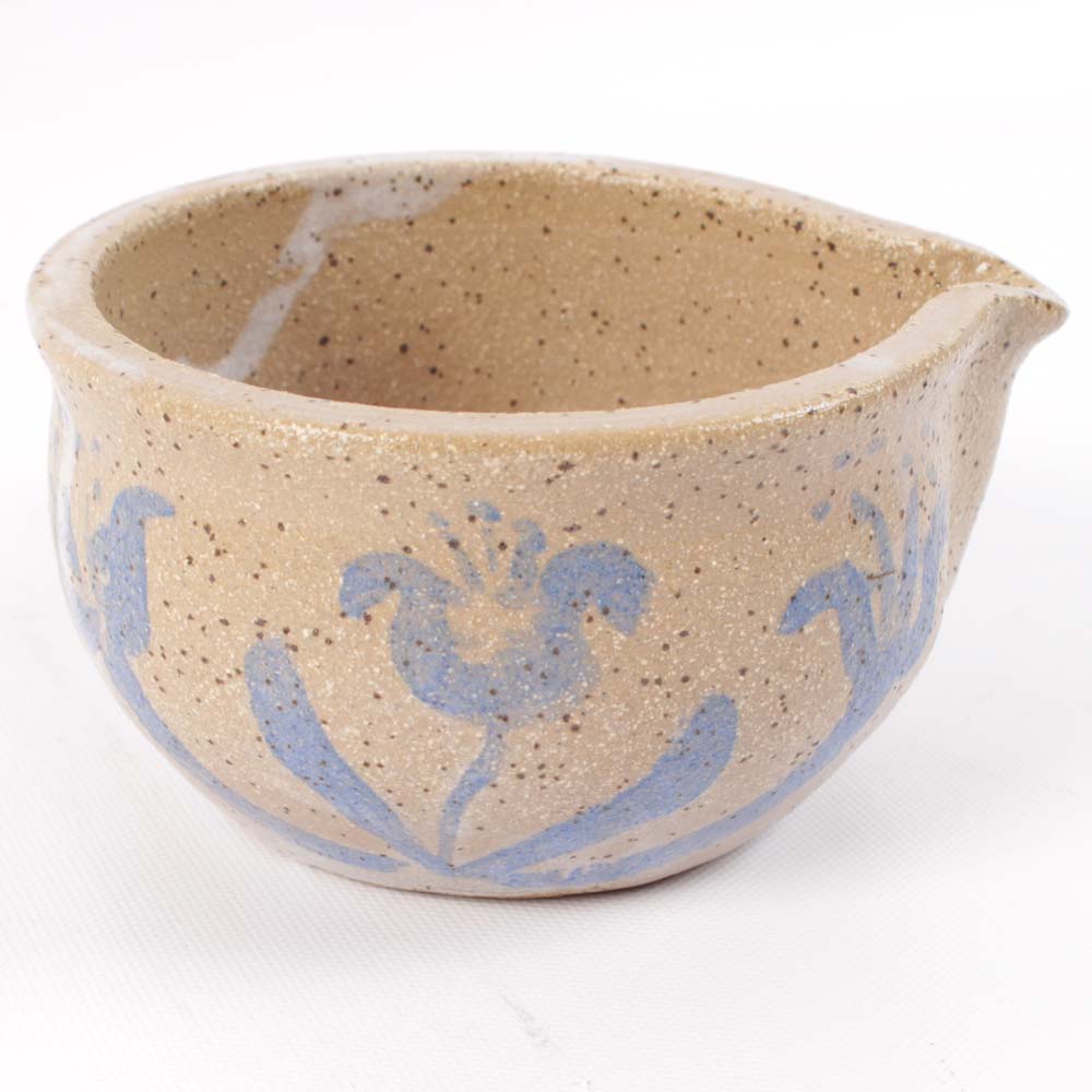 Signed Hand Thrown Stoneware Kitchenware Featuring Brown Pottery