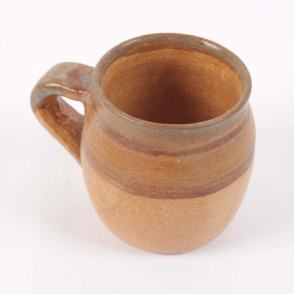 Signed Hand Thrown Stoneware Kitchenware Featuring Brown Pottery