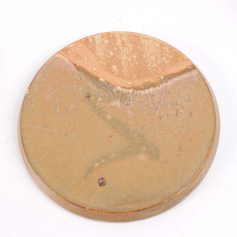 Signed Hand Thrown Stoneware Kitchenware Featuring Brown Pottery