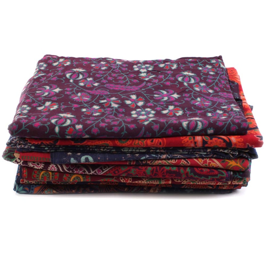 Printed and Embroidered Cotton Textiles with Indian Patterns