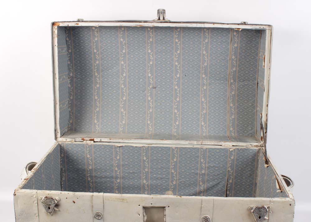 Vintage Painted Dome Top Trunk