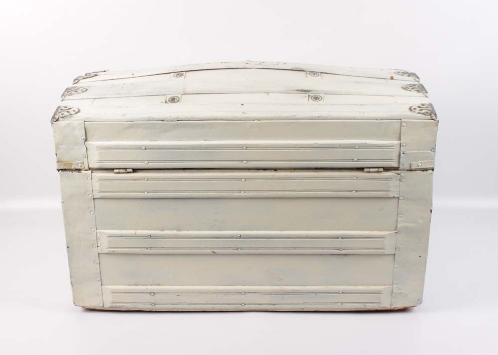 Vintage Painted Dome Top Trunk