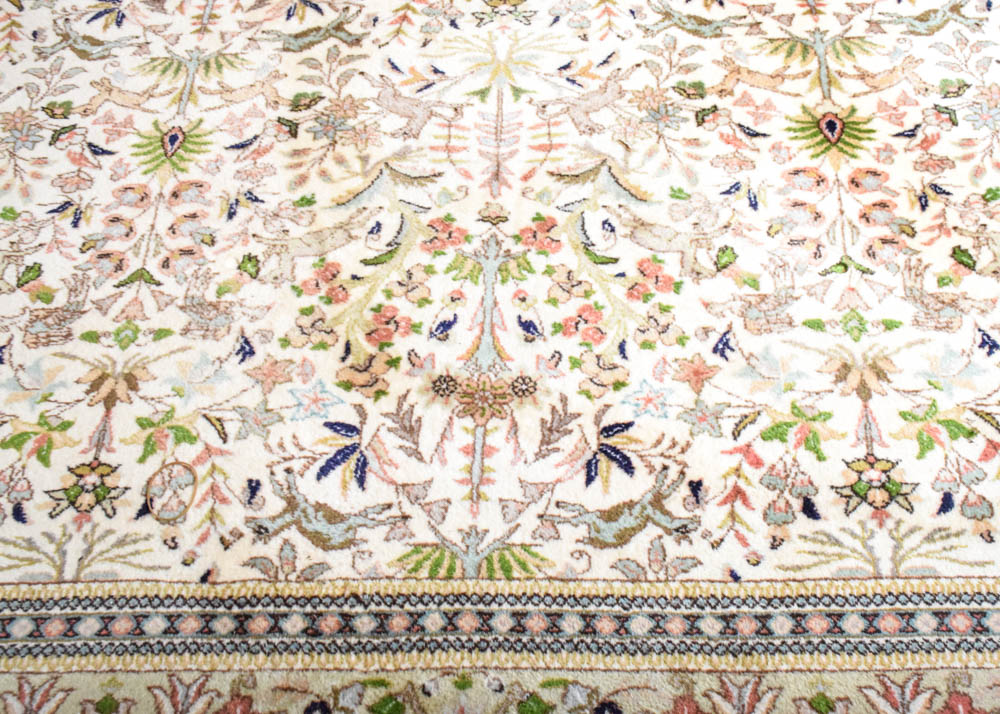 Hand-Knotted Tabatabai Tabriz Wool Area Rug