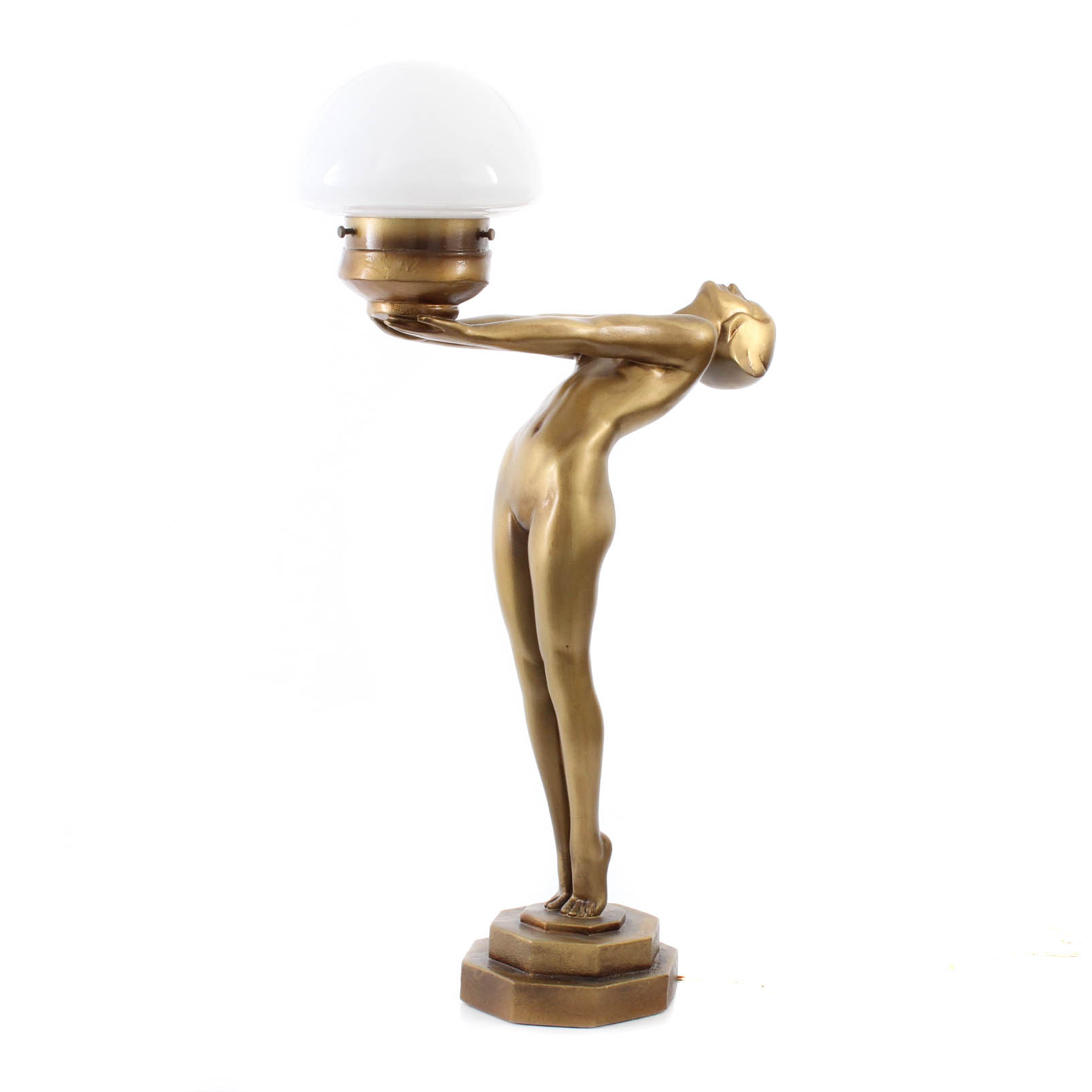 Art Deco-Style Figural Table Lamp After Max le Verrier
