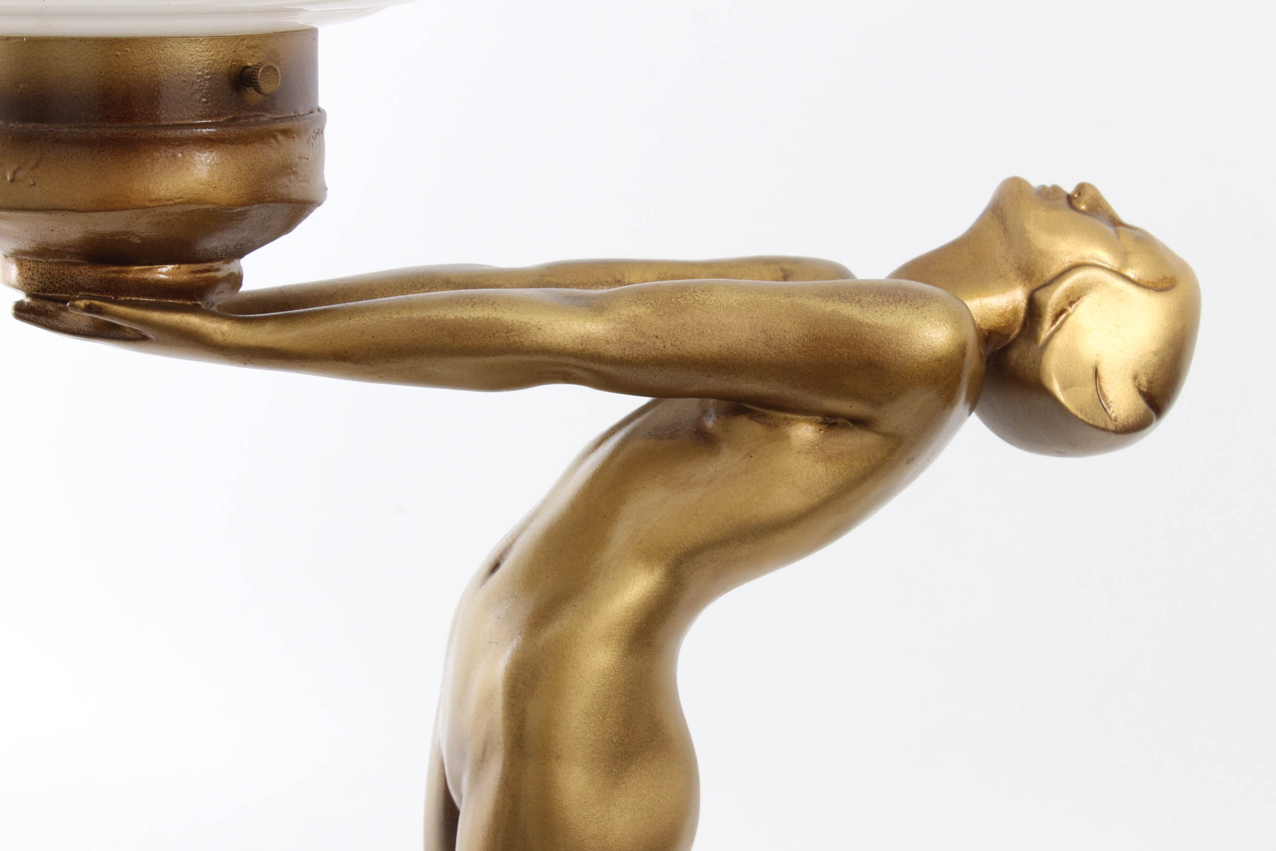 Art Deco-Style Figural Table Lamp After Max le Verrier