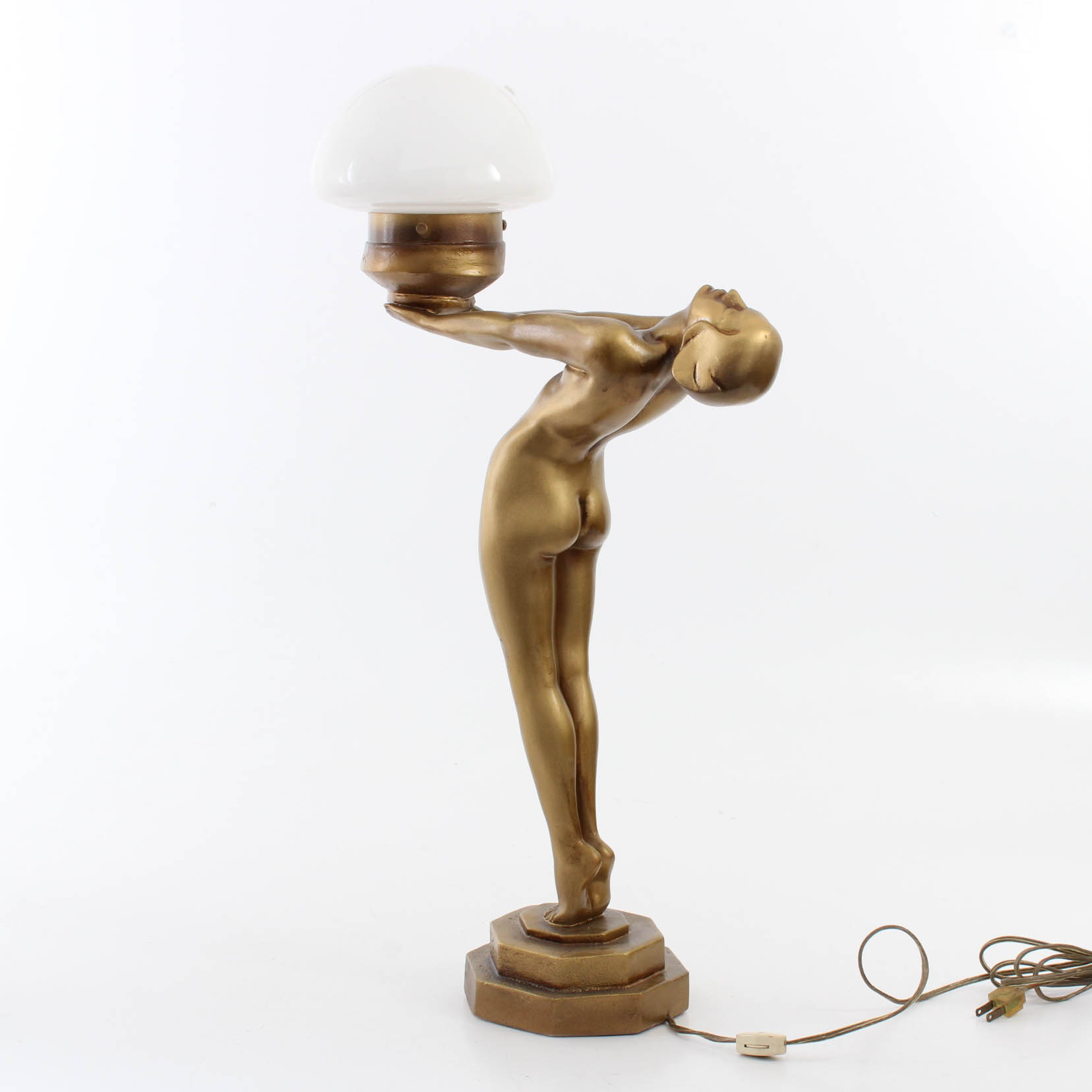 Art Deco-Style Figural Table Lamp After Max le Verrier