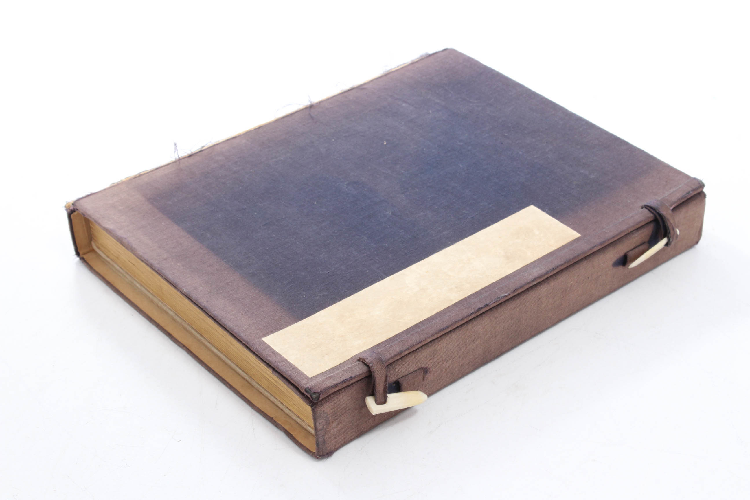 Vintage Silk Bound Japanese Shunga Pillow Book